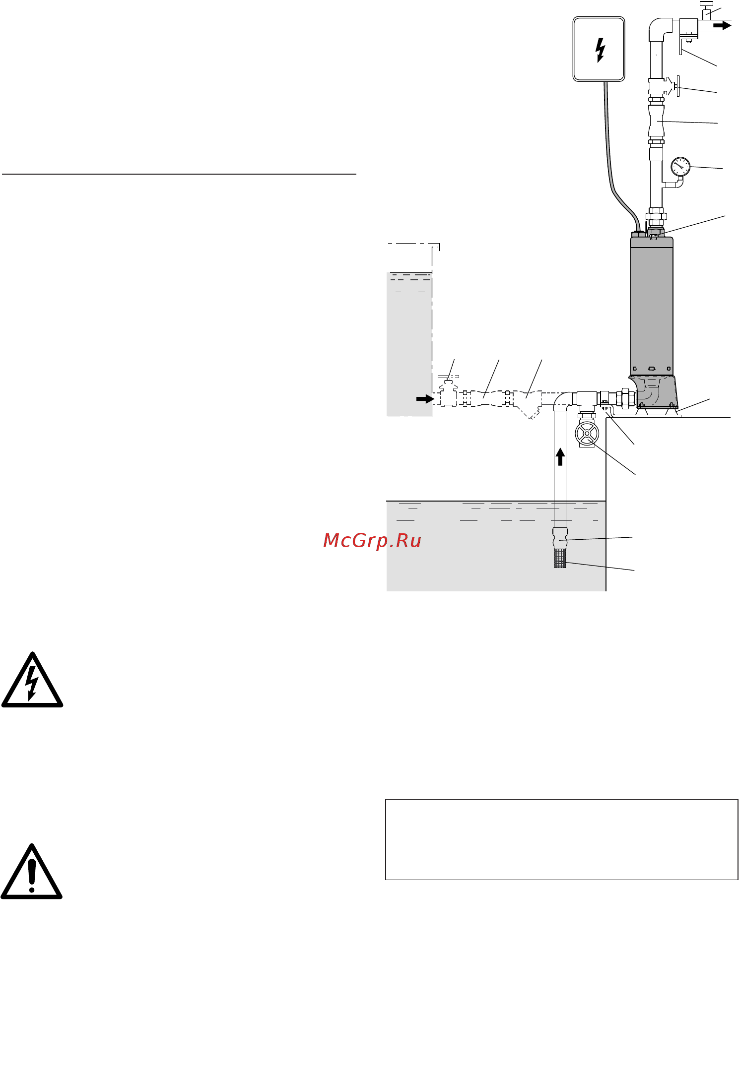 CALPEDA MXSU 804/A [11/24] Attention fixer les tuyaux sur leurs appuis et les joindre de façon qu ils ne transmettent pas des forces tensions et vibrations à la pompe