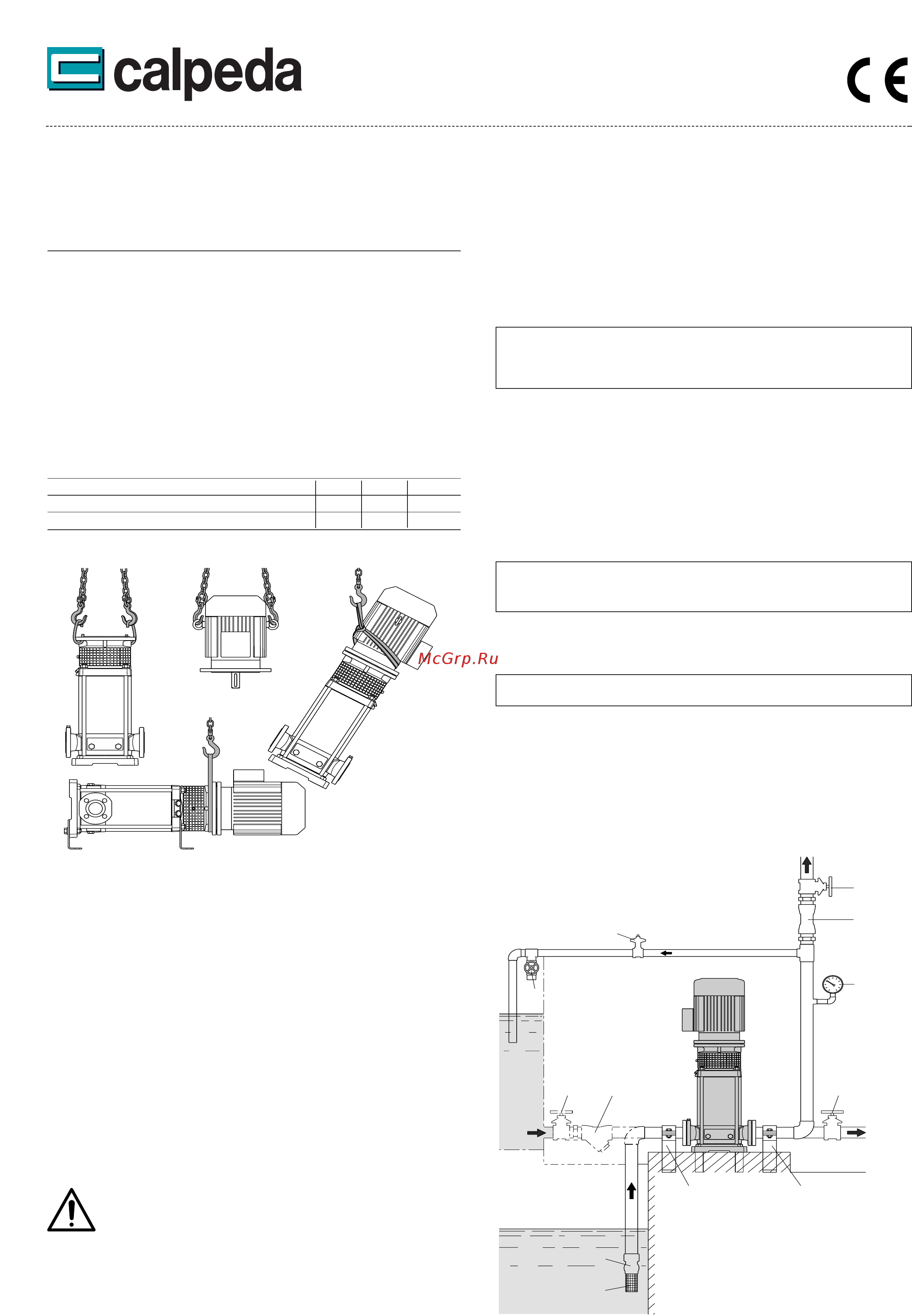 CALPEDA MXV 65-3202/C Инструкция по эксплуатации онлайн