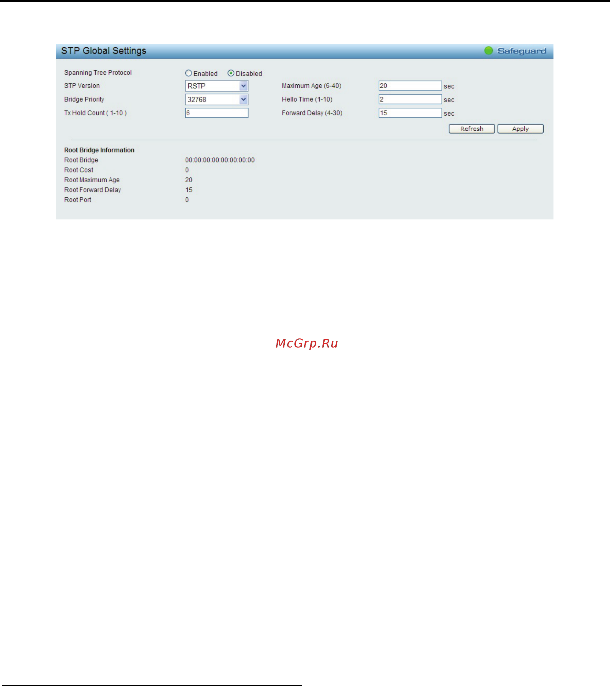 D-Link DGS-1210-10 rev.C [51/117] L2 functions spanning tree stp port settings