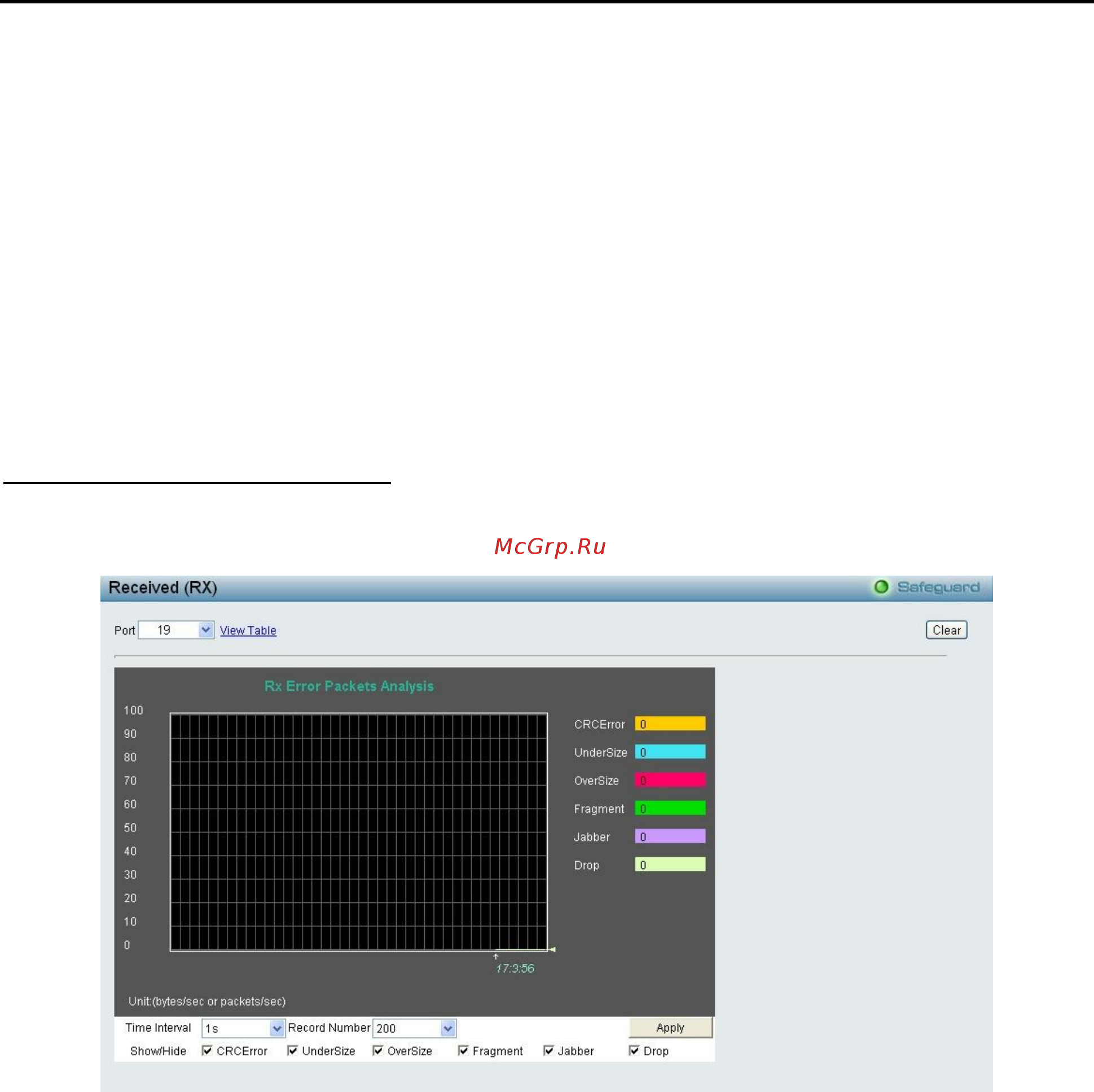 D-Link DES-1210-10/ME [100/129] Monitoring errors received rx