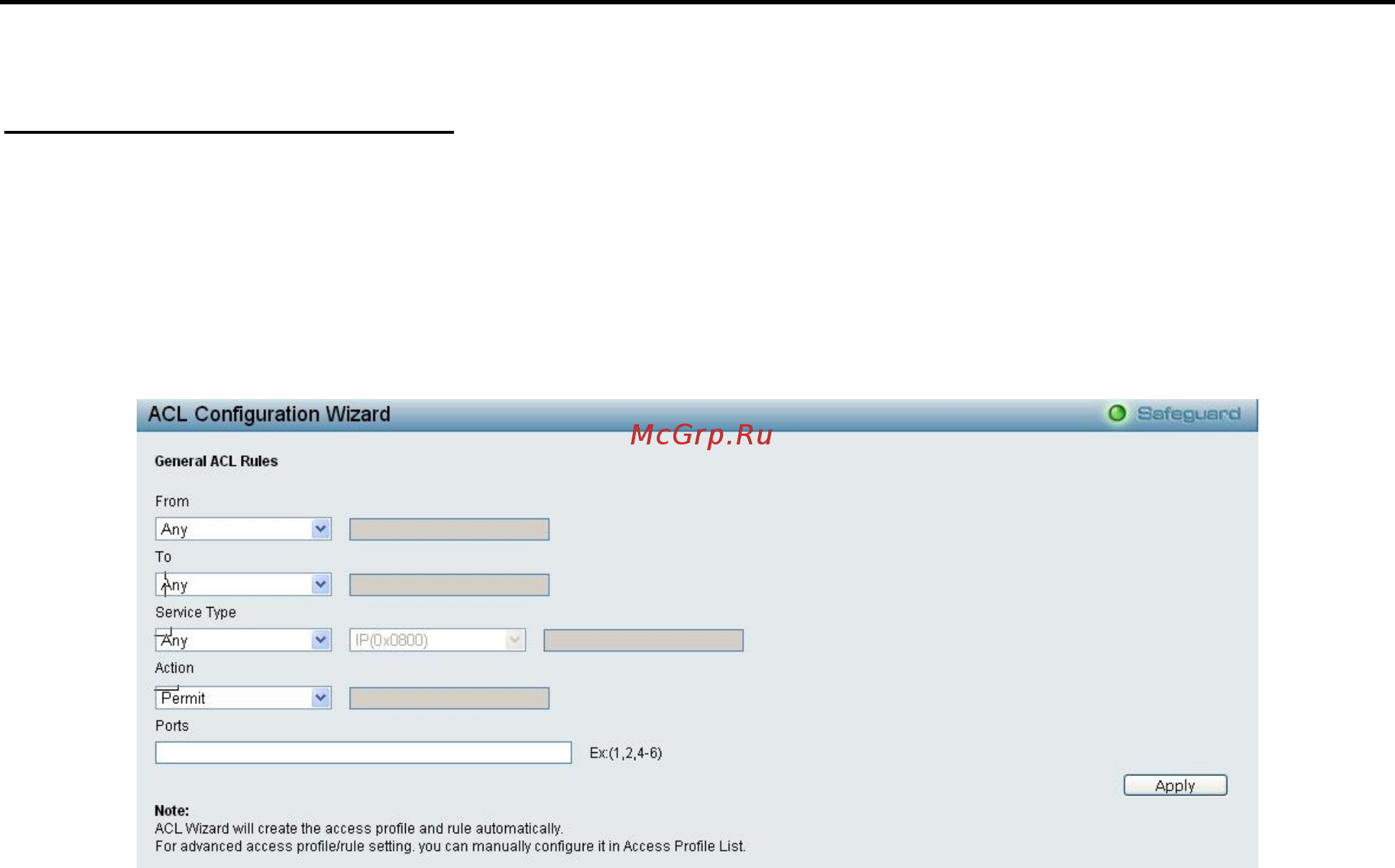 D-Link DES-1210-10/ME [108/129] Acl acl configuration wizard