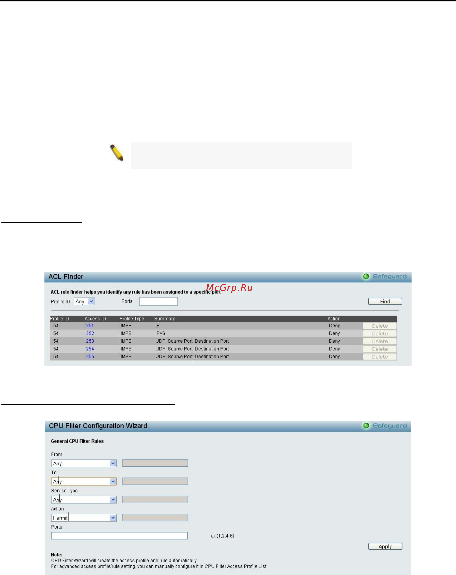 D-Link DES-1210-10/ME [110/129] Acl acl finder