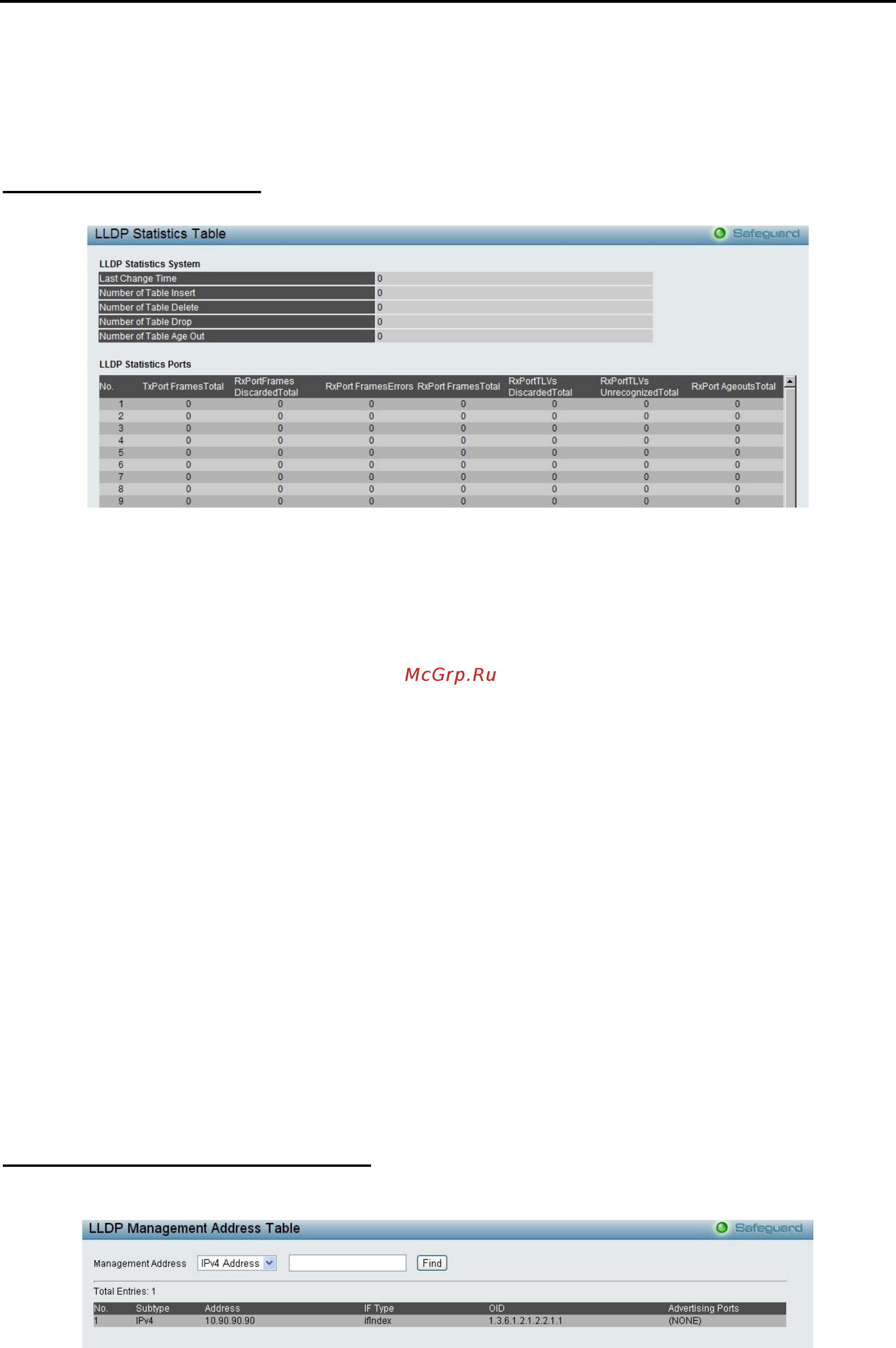 D-Link DES-1210-10/ME [116/129] Lldp lldp statistics table