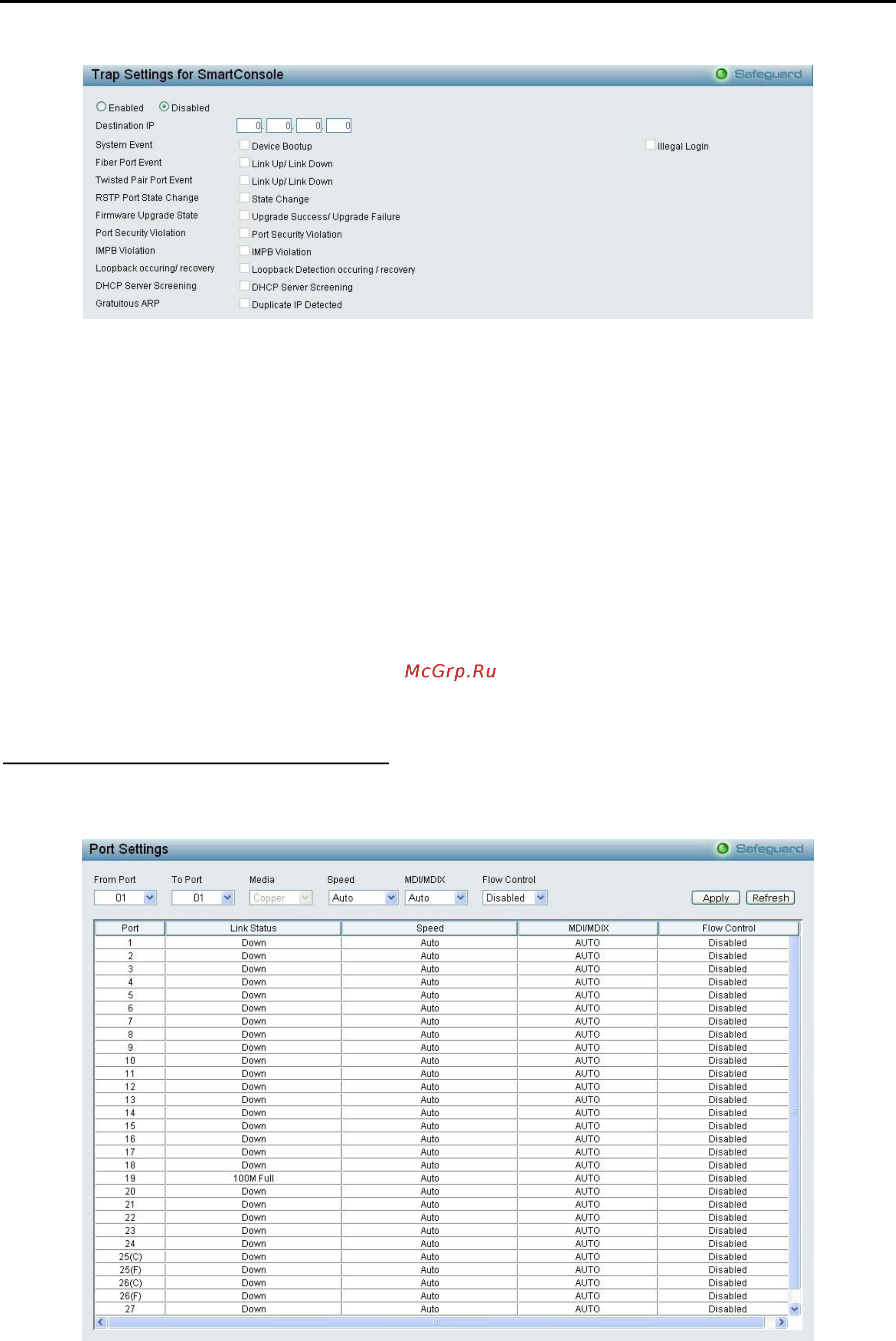 D-Link DES-1210-10/ME [27/129] System port configuration port settings
