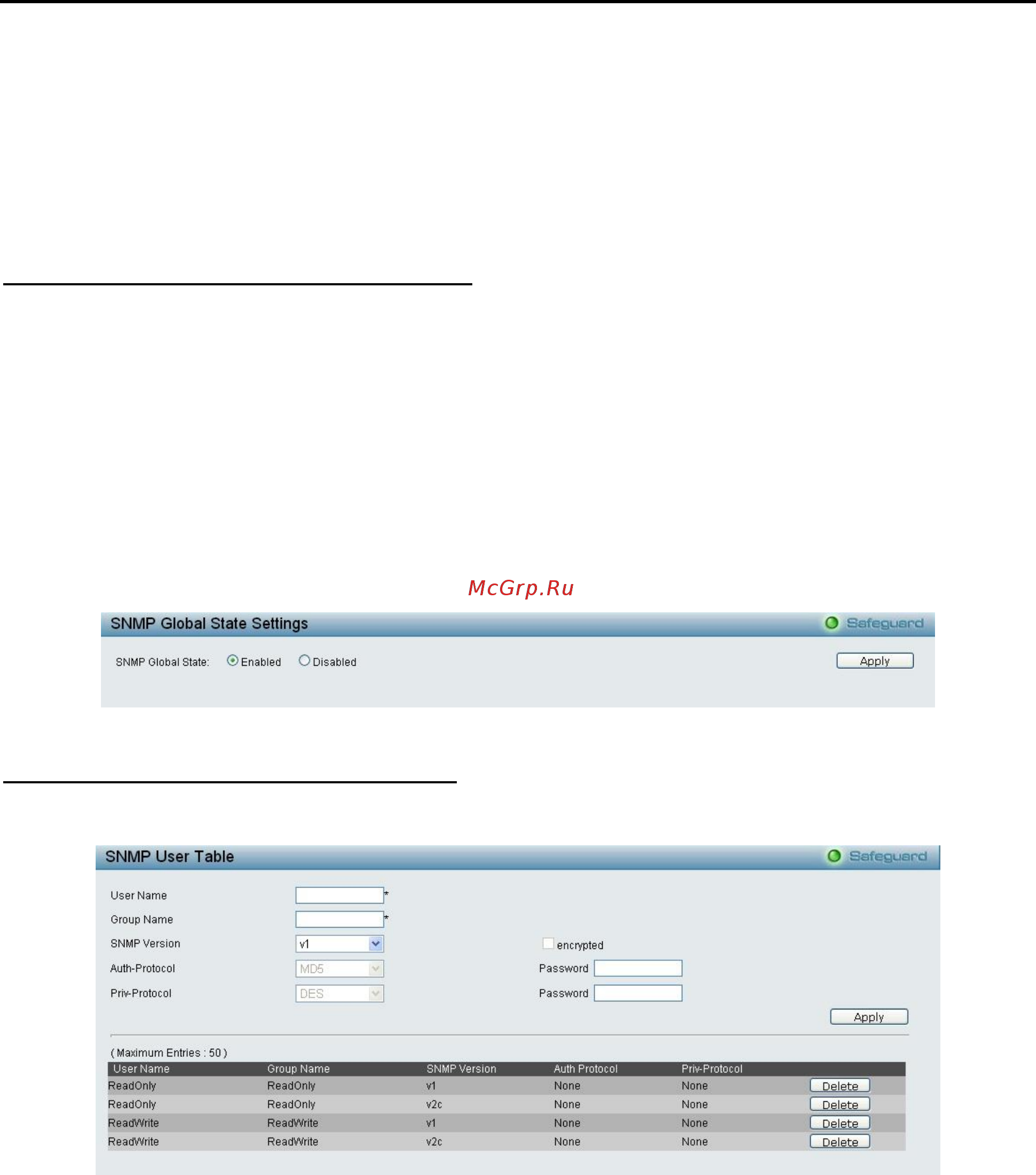 D-Link DES-1210-10/ME [29/129] System snmp settings snmp global state