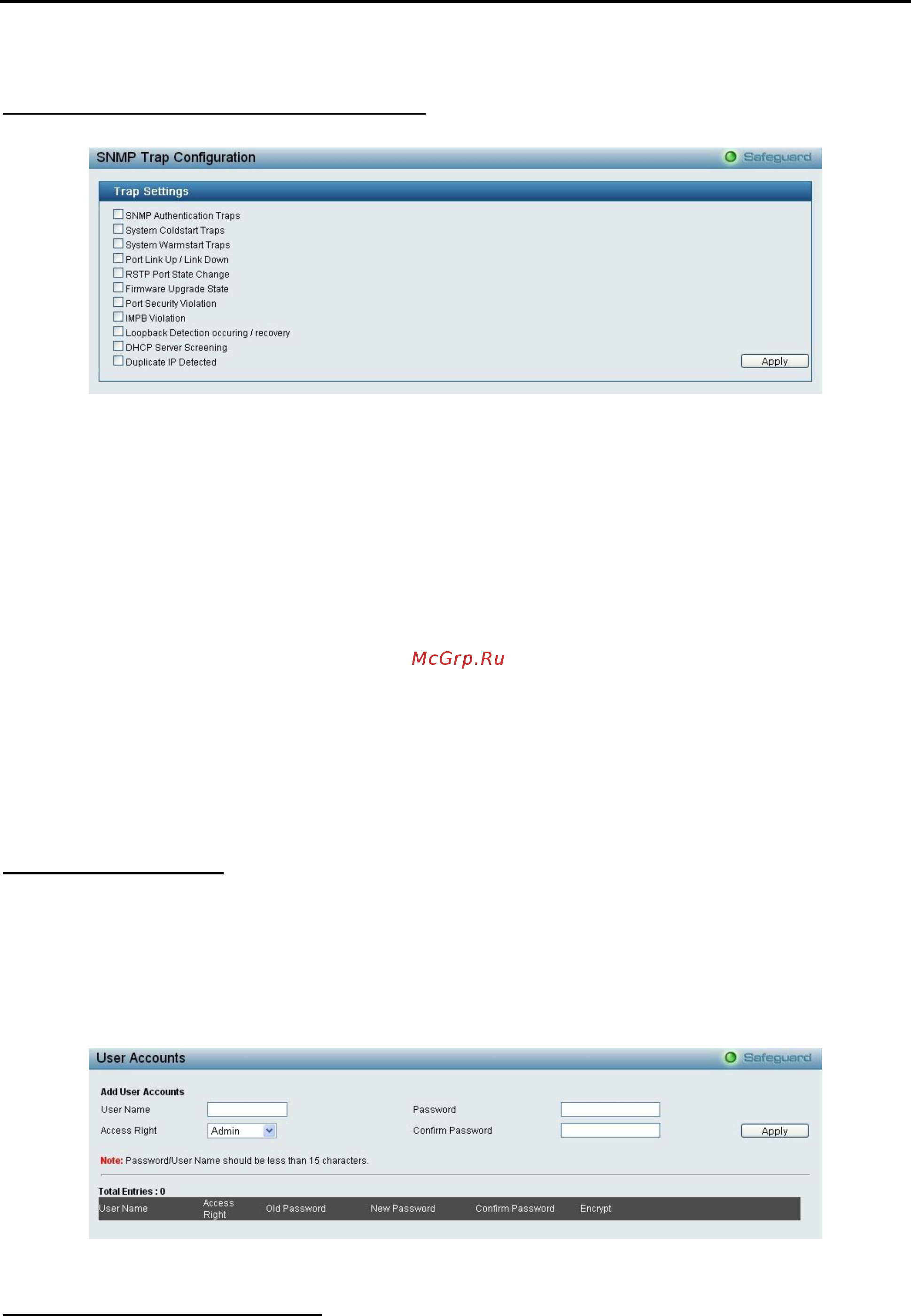 D-Link DES-1210-10/ME [32/129] System snmp settings snmp trap settings