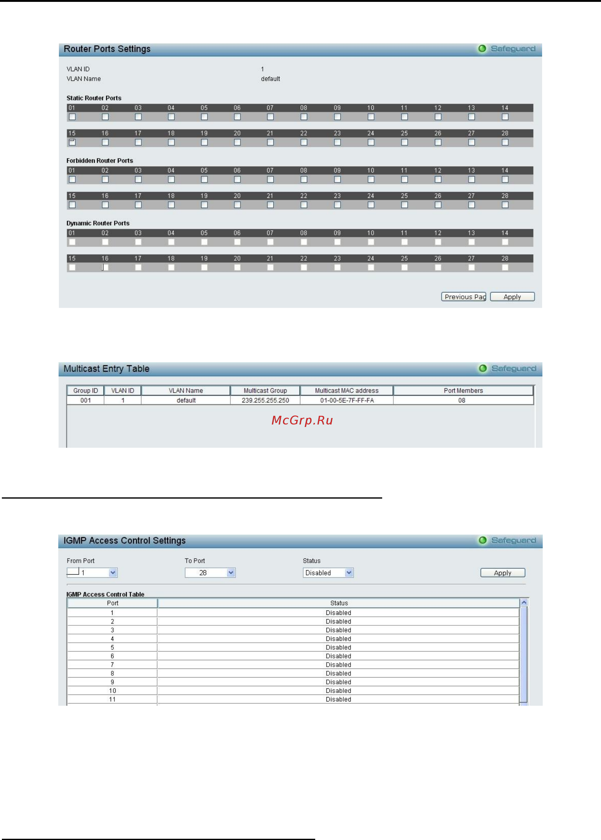 D-Link DES-1210-10/ME [47/129] Configuration igmp snooping igmp access control settings