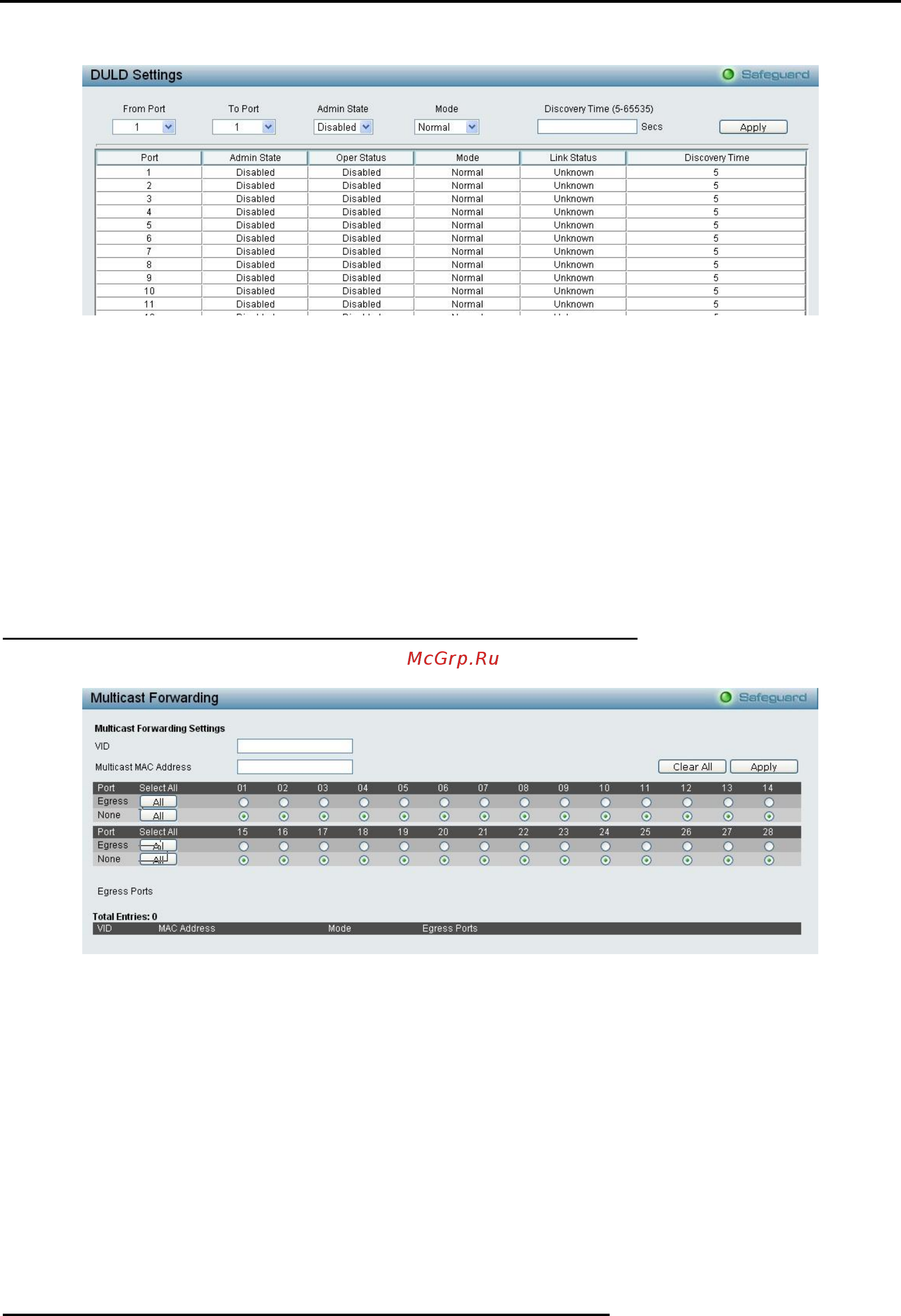 D-Link DES-1210-10/ME [63/129] Configuration multicast forwarding filtering multicast forwarding