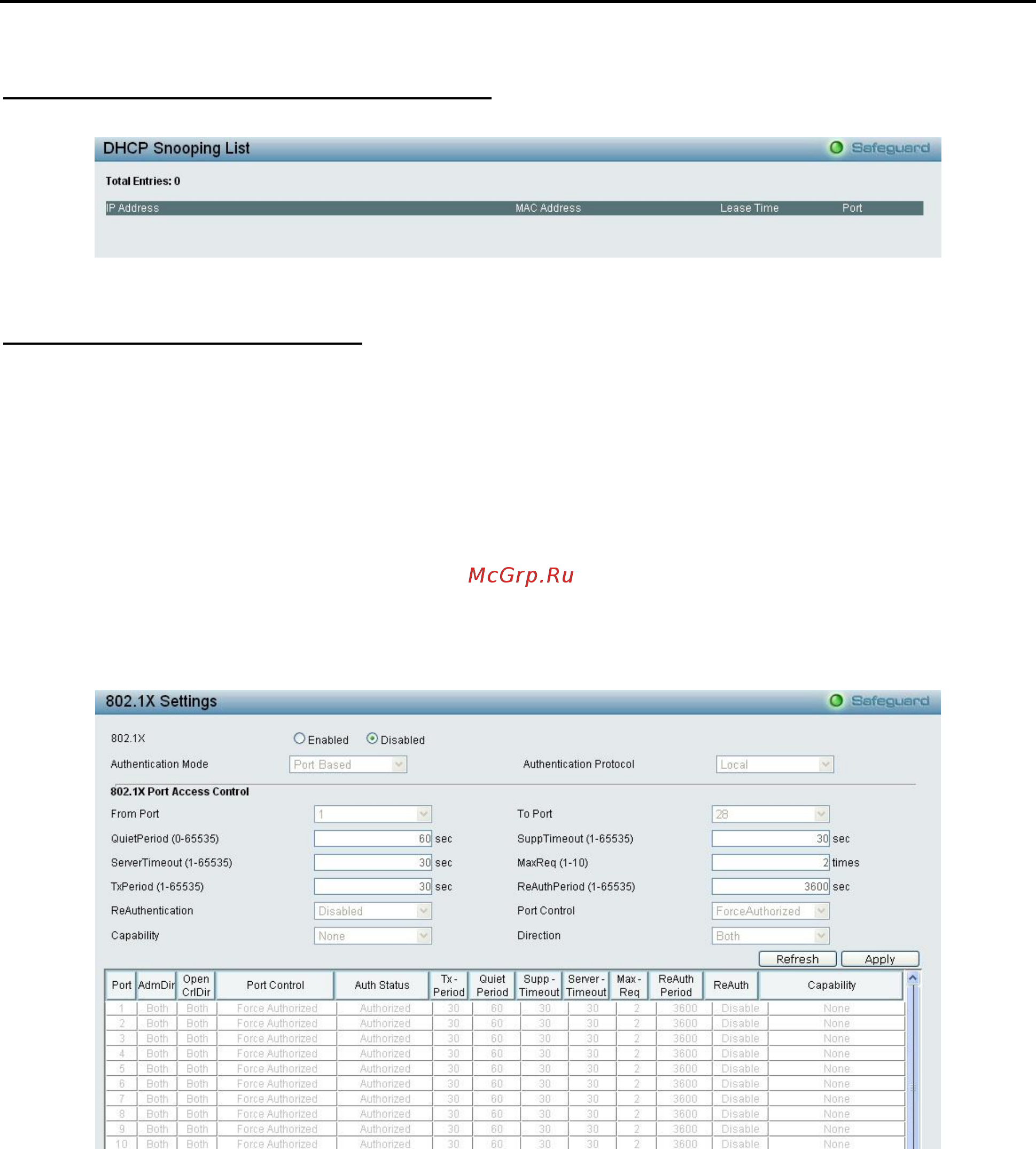 D-Link DES-1210-10/ME [79/129] Security smart binding dhcp snooping list