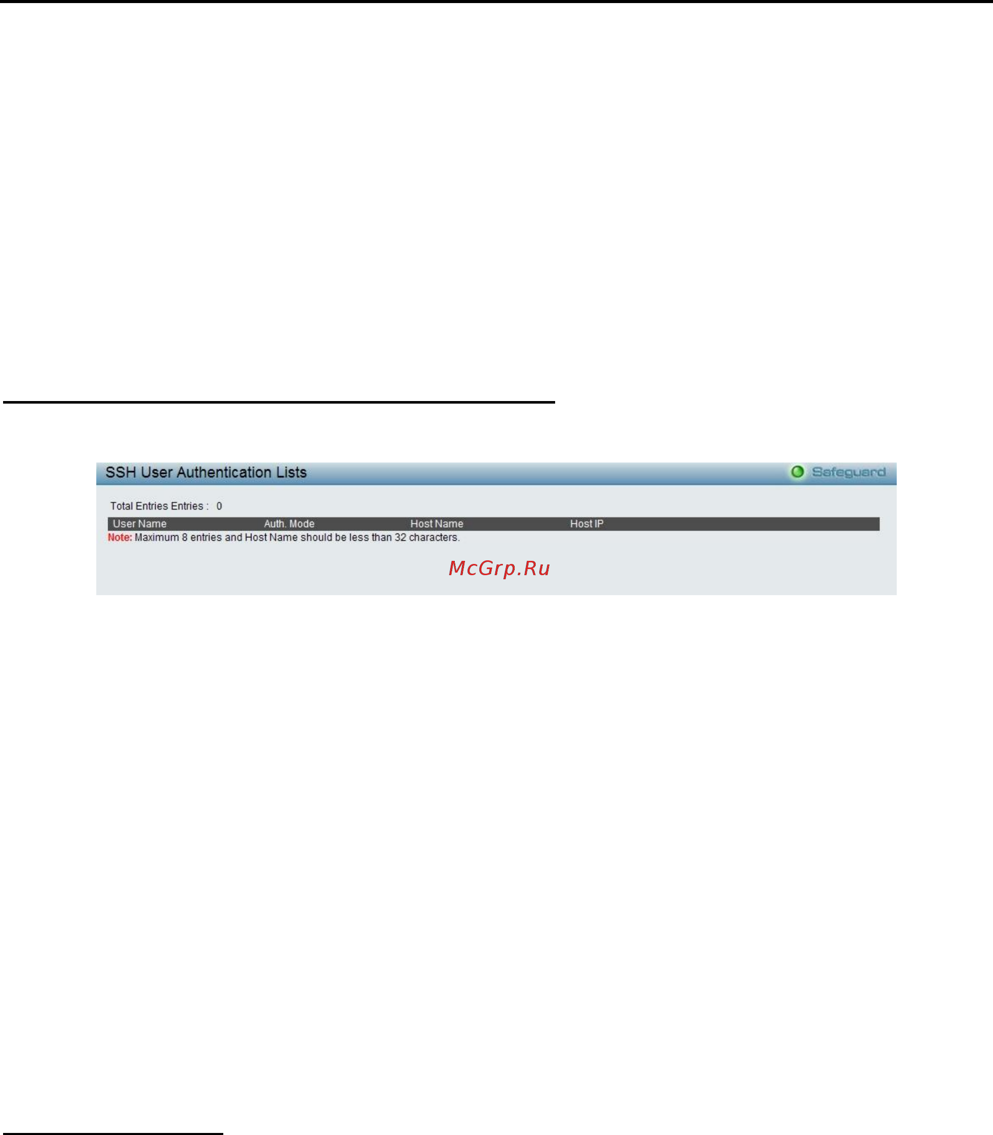 D-Link DES-1210-10/ME [91/129] Security ssh settings ssh user authentication lists