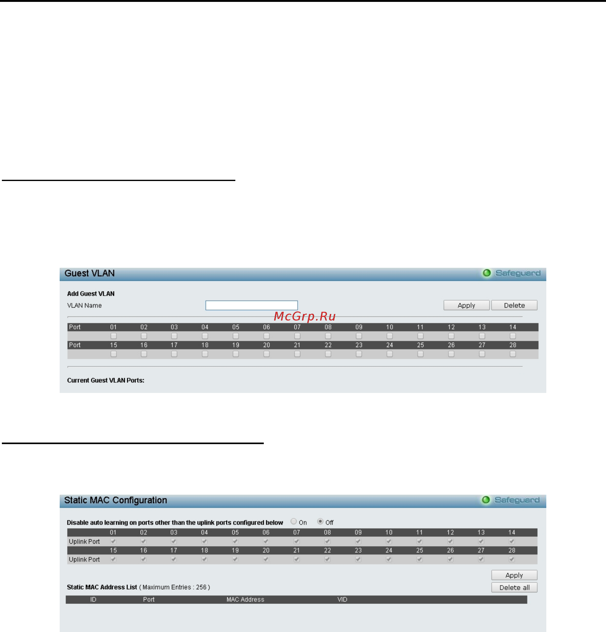 D-Link DGS-1210-28X/ME [105/159] Security 802 x 802 x guest vlan