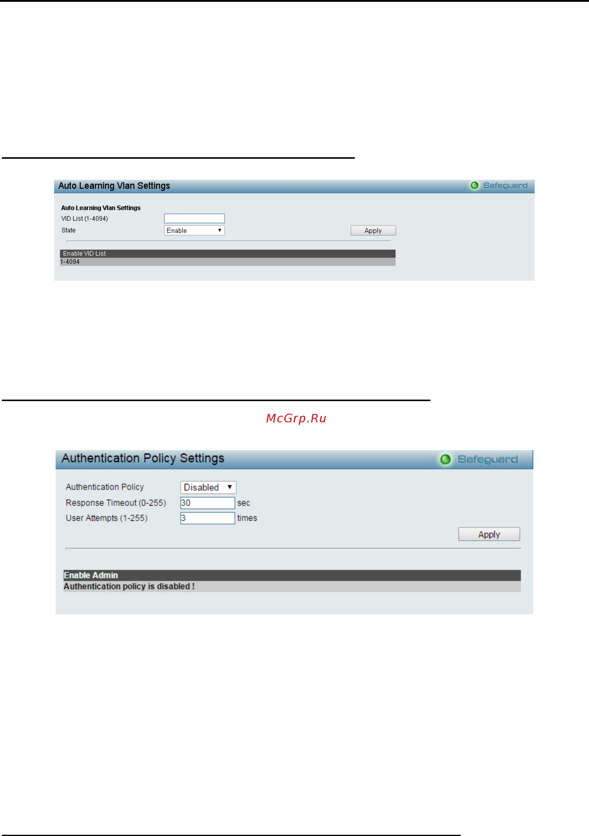 D-Link DGS-1210-52/ME rev.B [107/159] Security mac address table auto learning vlan settings