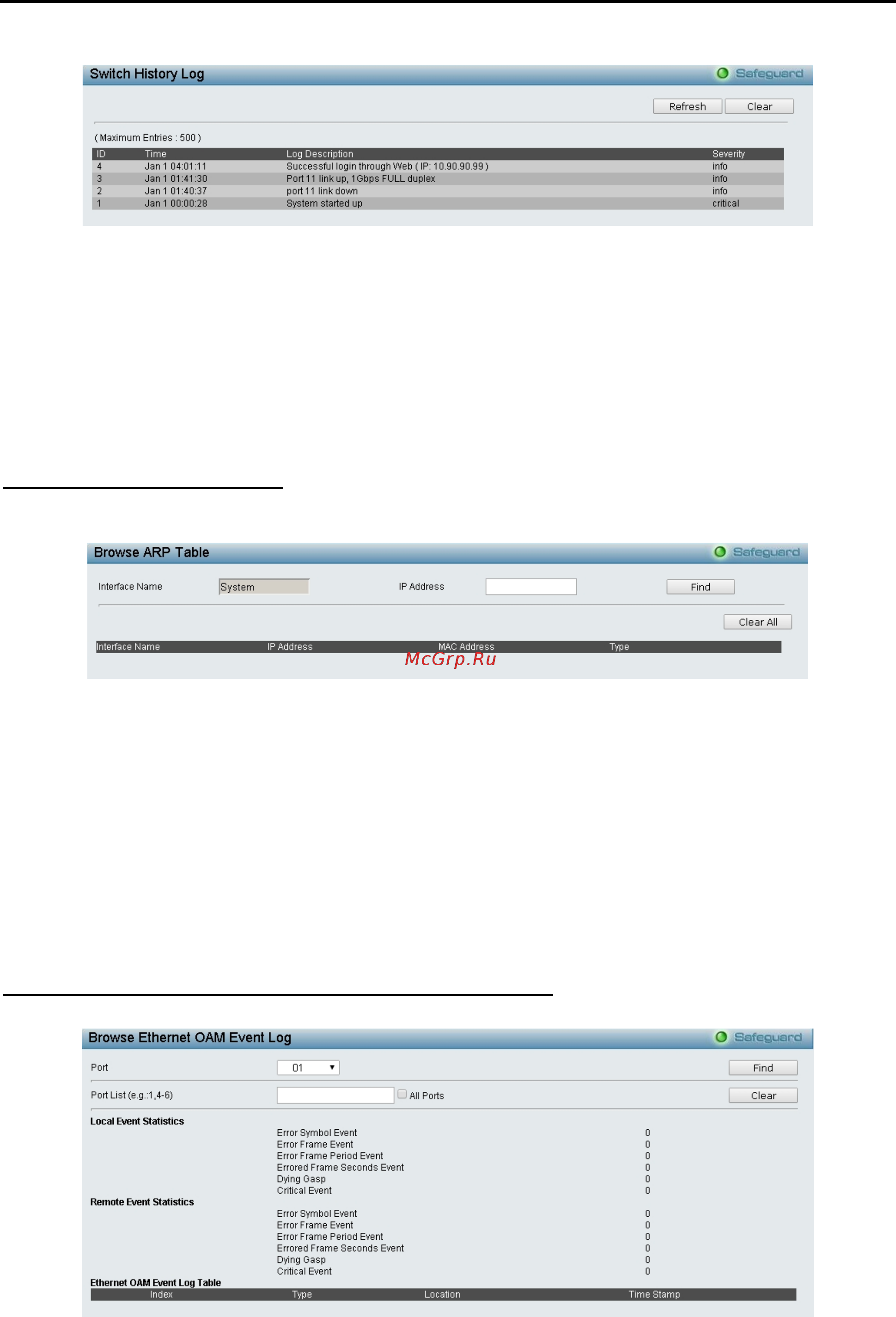 D-Link DGS-1210-28XS/ME [130/159] Monitoring browse arp table
