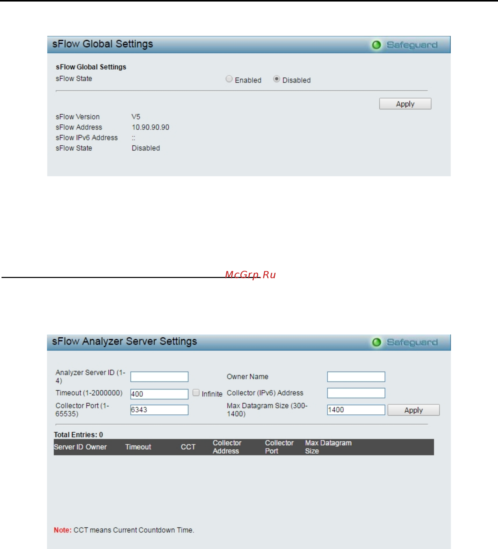 D-Link DGS-1210-28XS/ME [135/159] Monitoring sflow sflow analyzer server settings