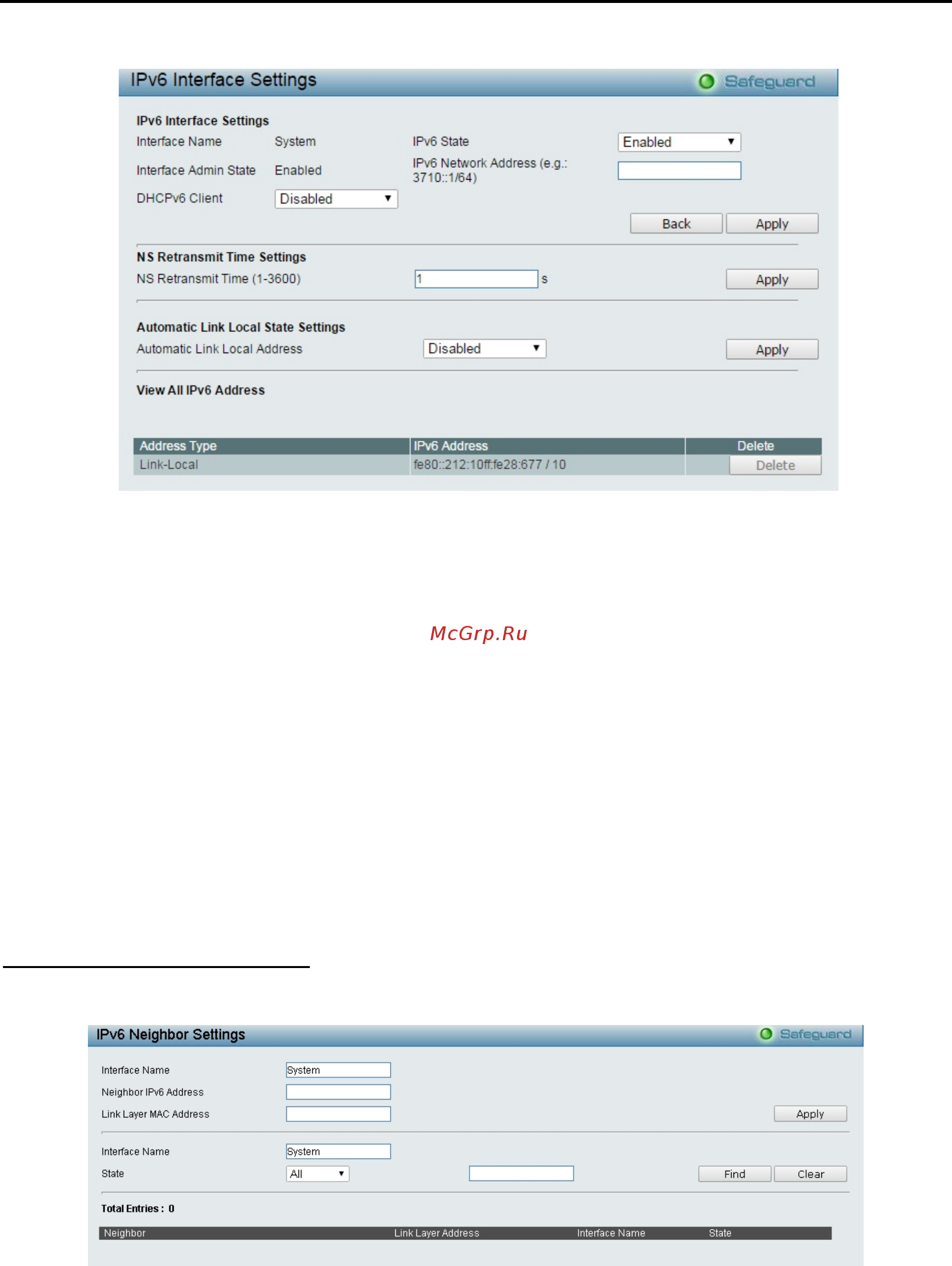 D-Link DGS-1210-52/ME rev.B [35/159] System ipv6 neighbor settings