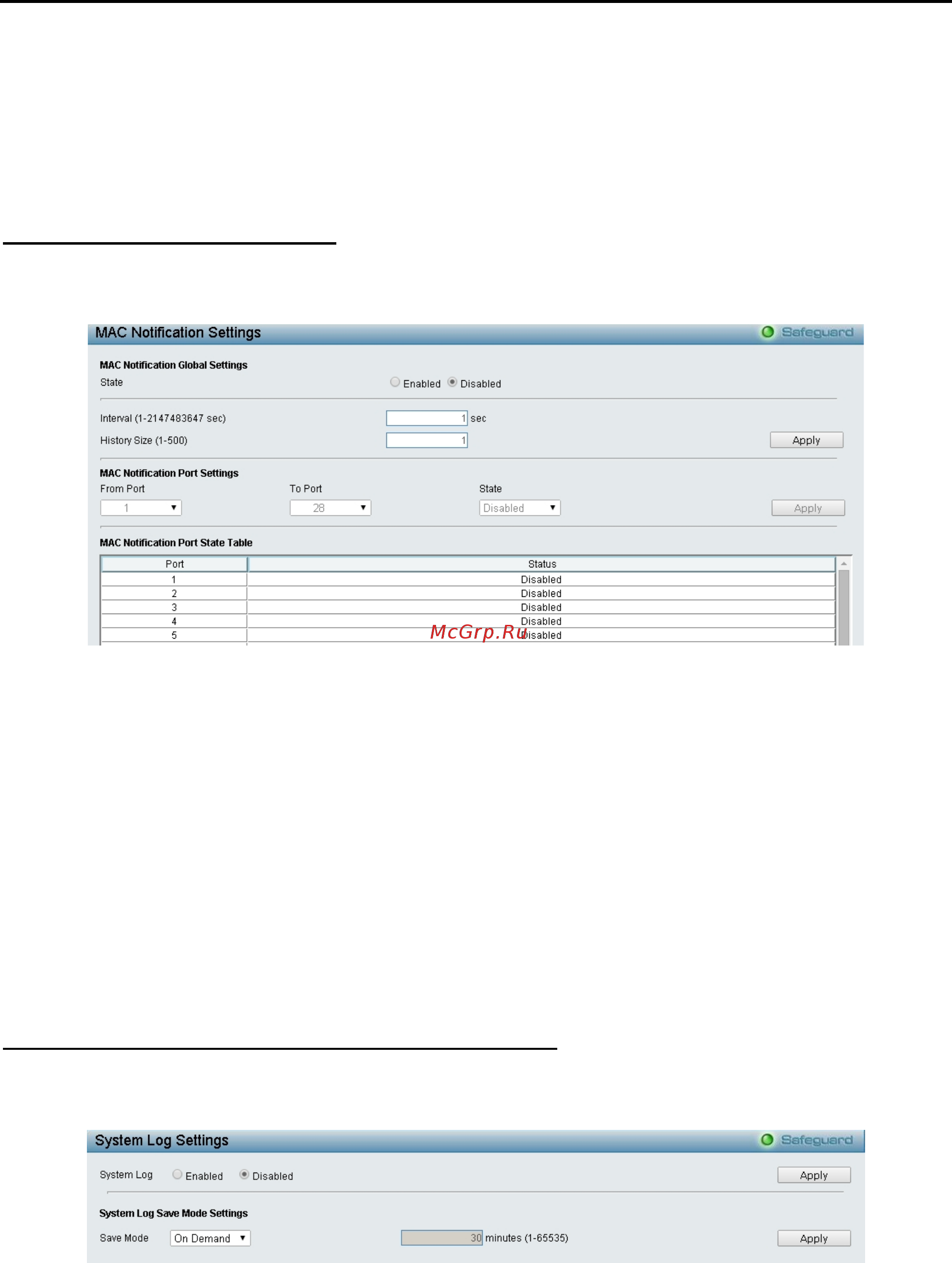 D-Link DGS-1210-52/ME rev.B [45/159] System mac notification settings