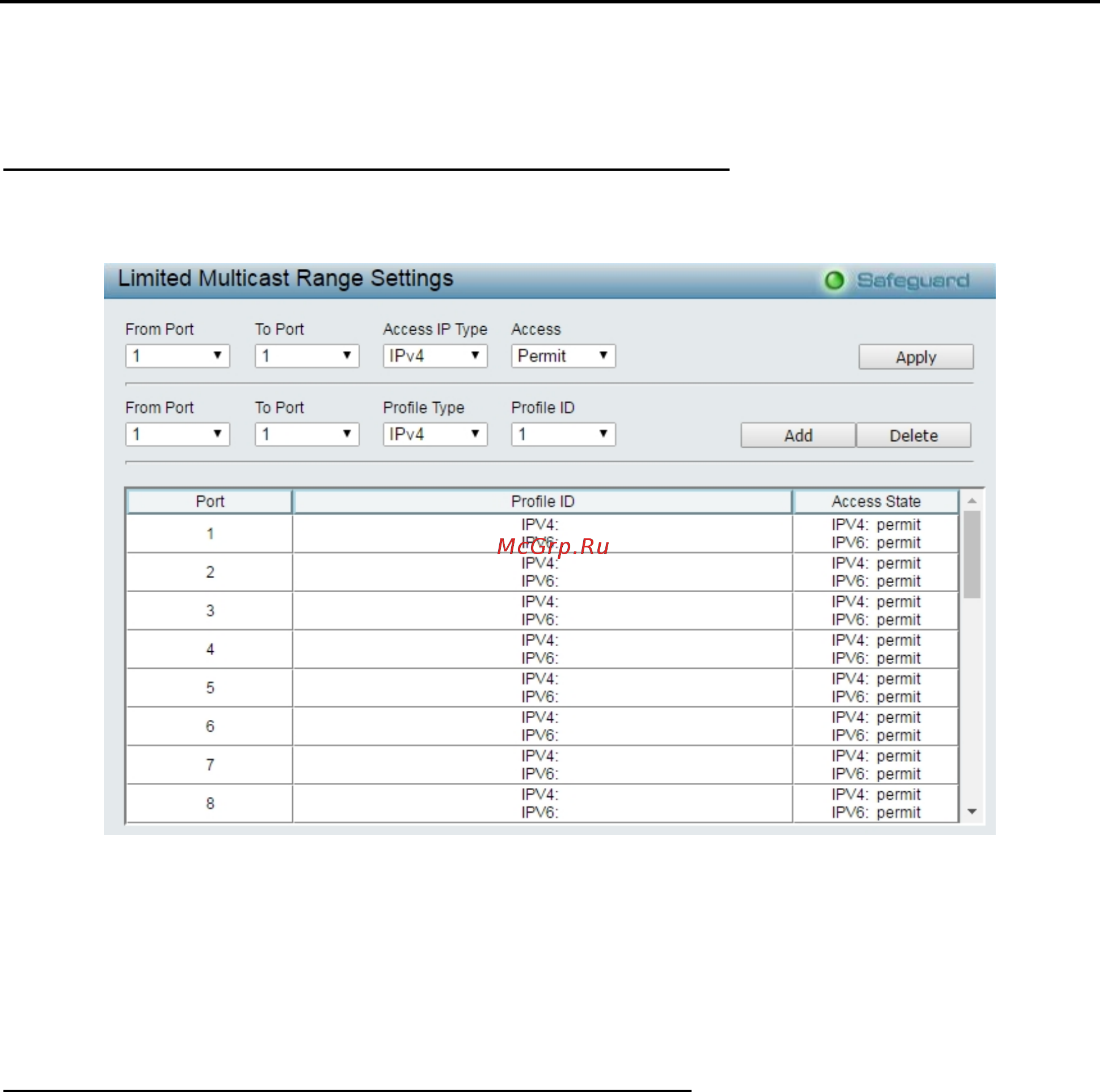 D-Link DGS-1210-28XS/ME [67/159] Configuration igmp snooping limited multicast range settings