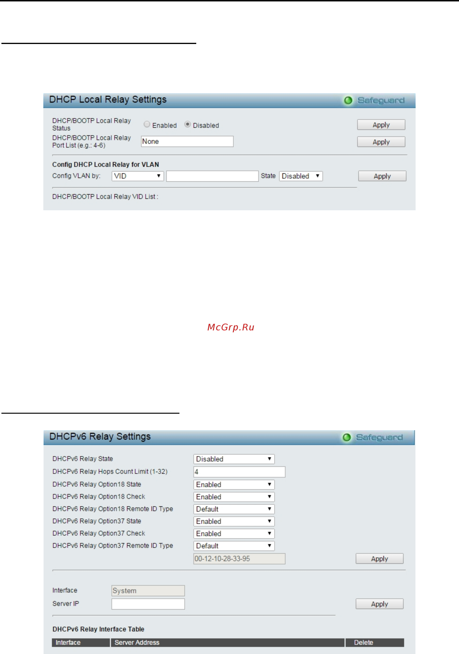 D-Link DGS-1210-52/ME rev.B [75/159] Configuration dhcp local relay settings