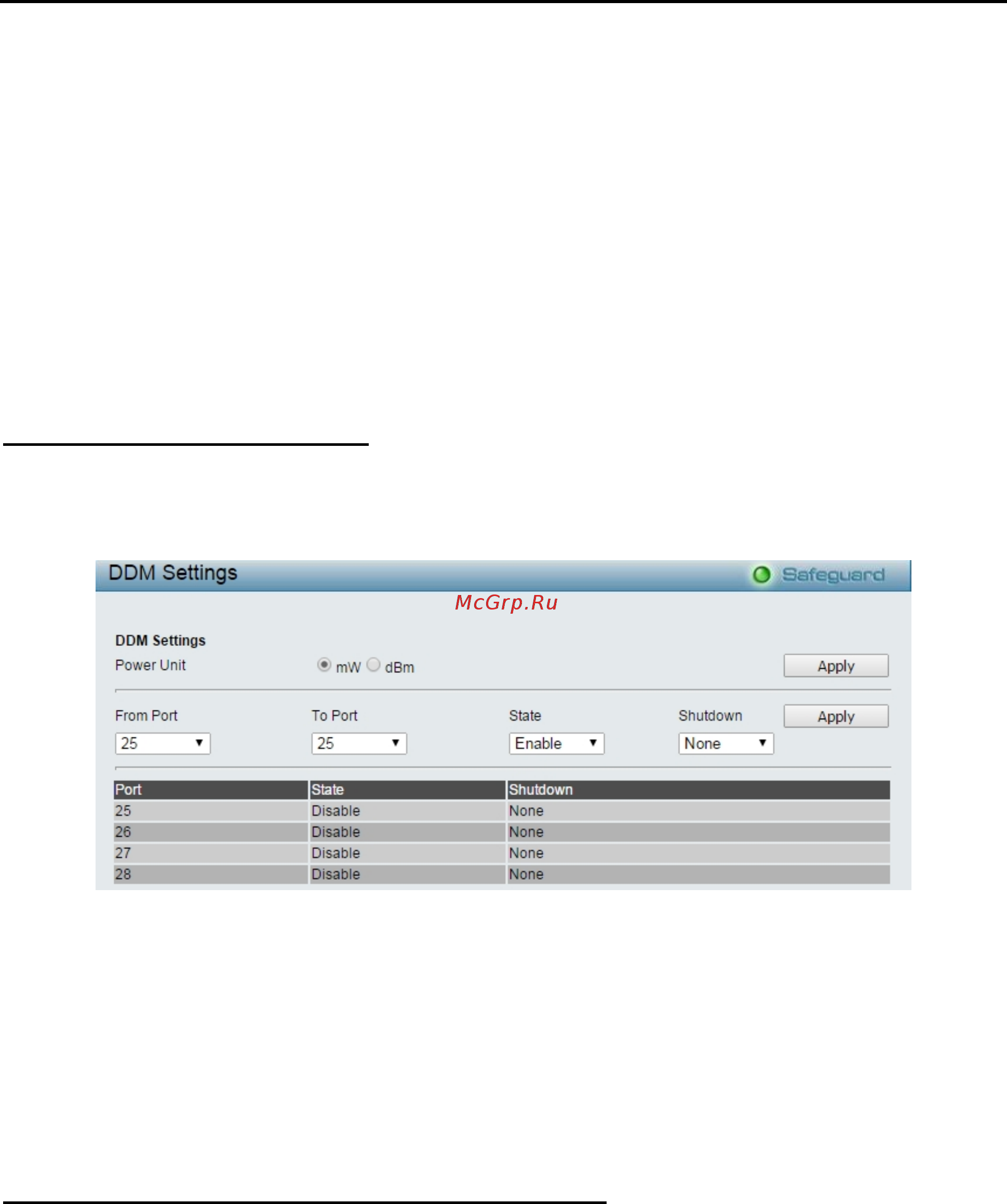 D-Link DGS-1210-28X/ME [83/159] Configuration ddm ddm temperature threshold settings