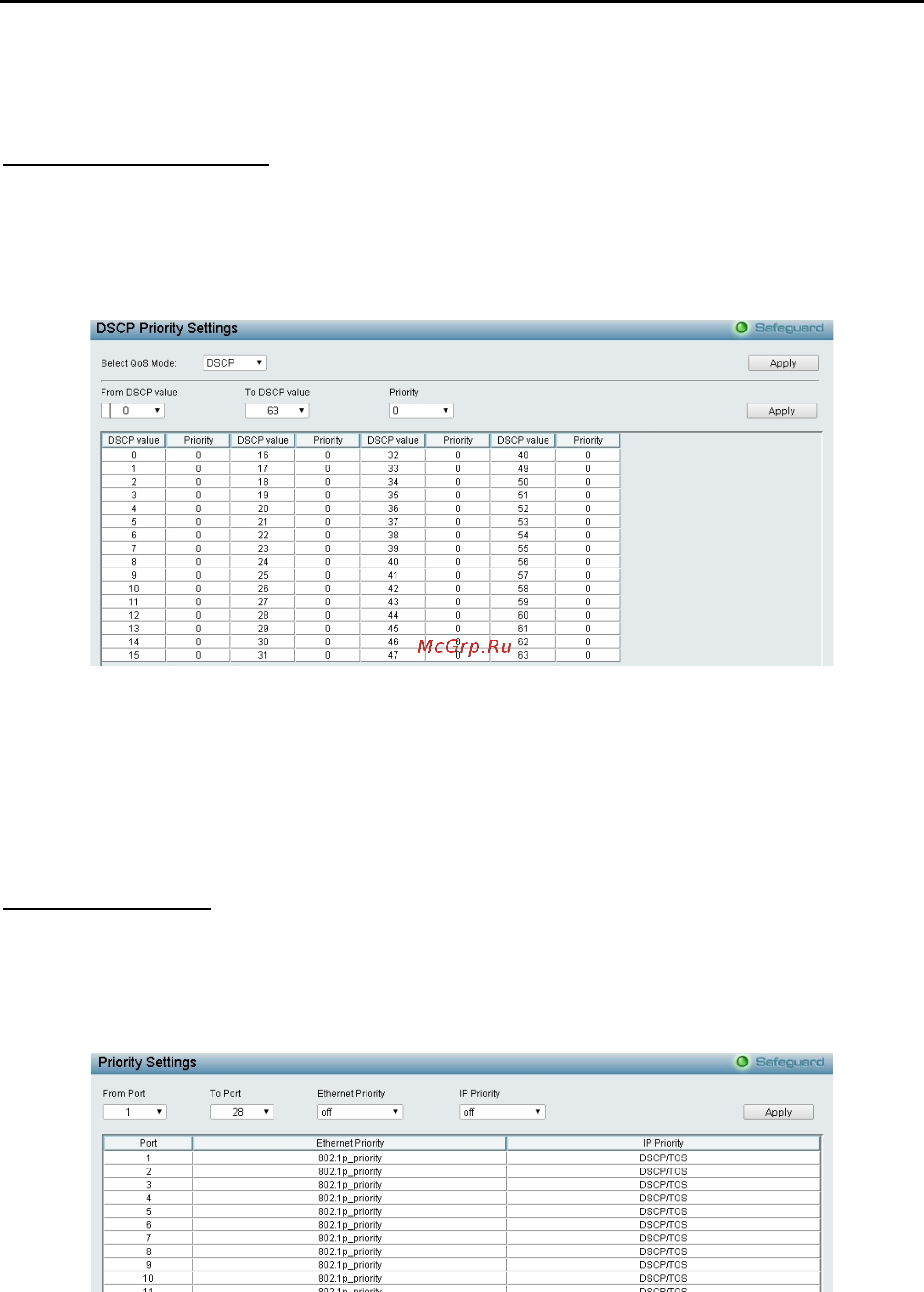 D-Link DGS-1210-28X/ME [93/159] Qos dscp priority settings