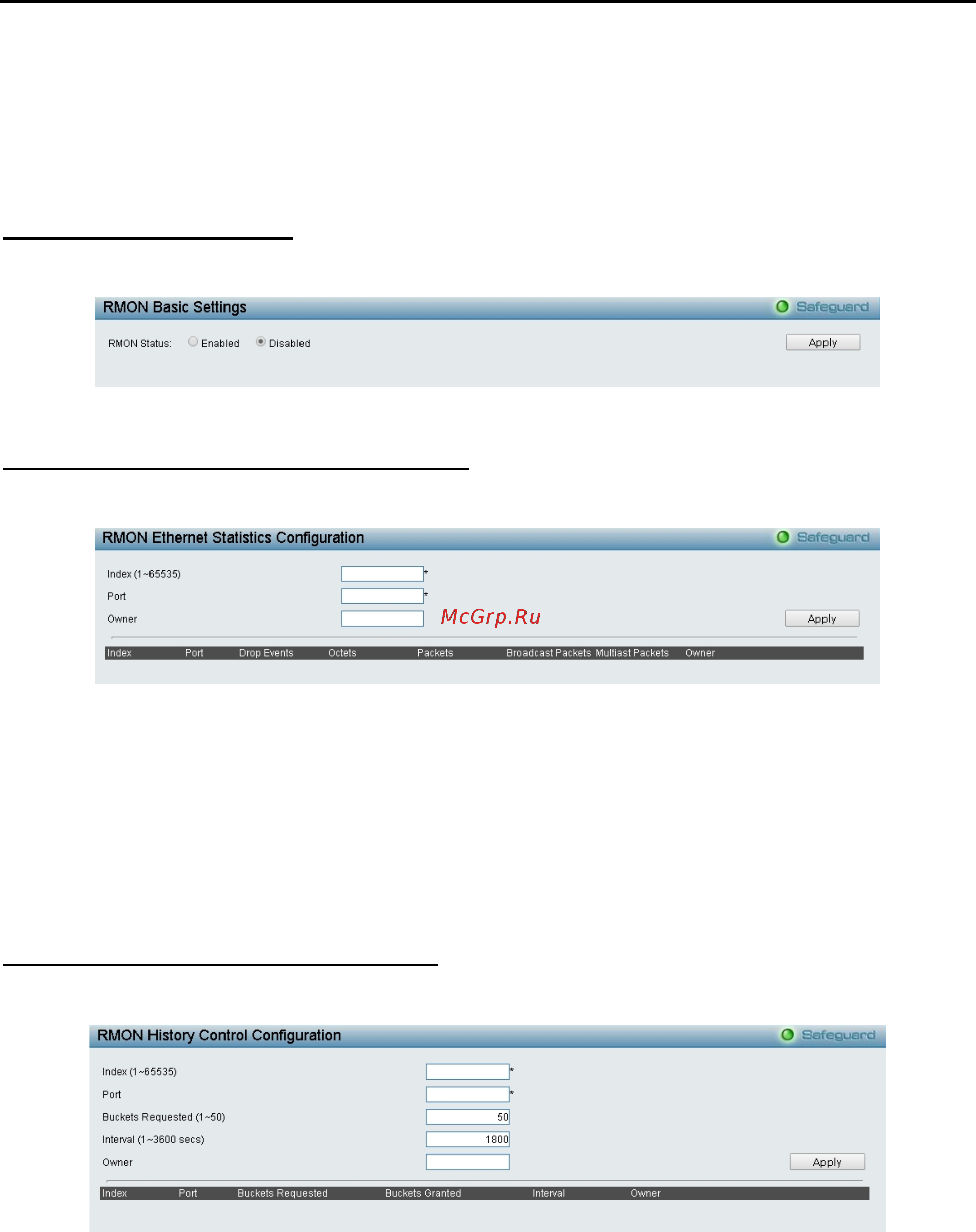 D-Link DGS-1210-28X/ME [94/159] Rmon rmon basic settings