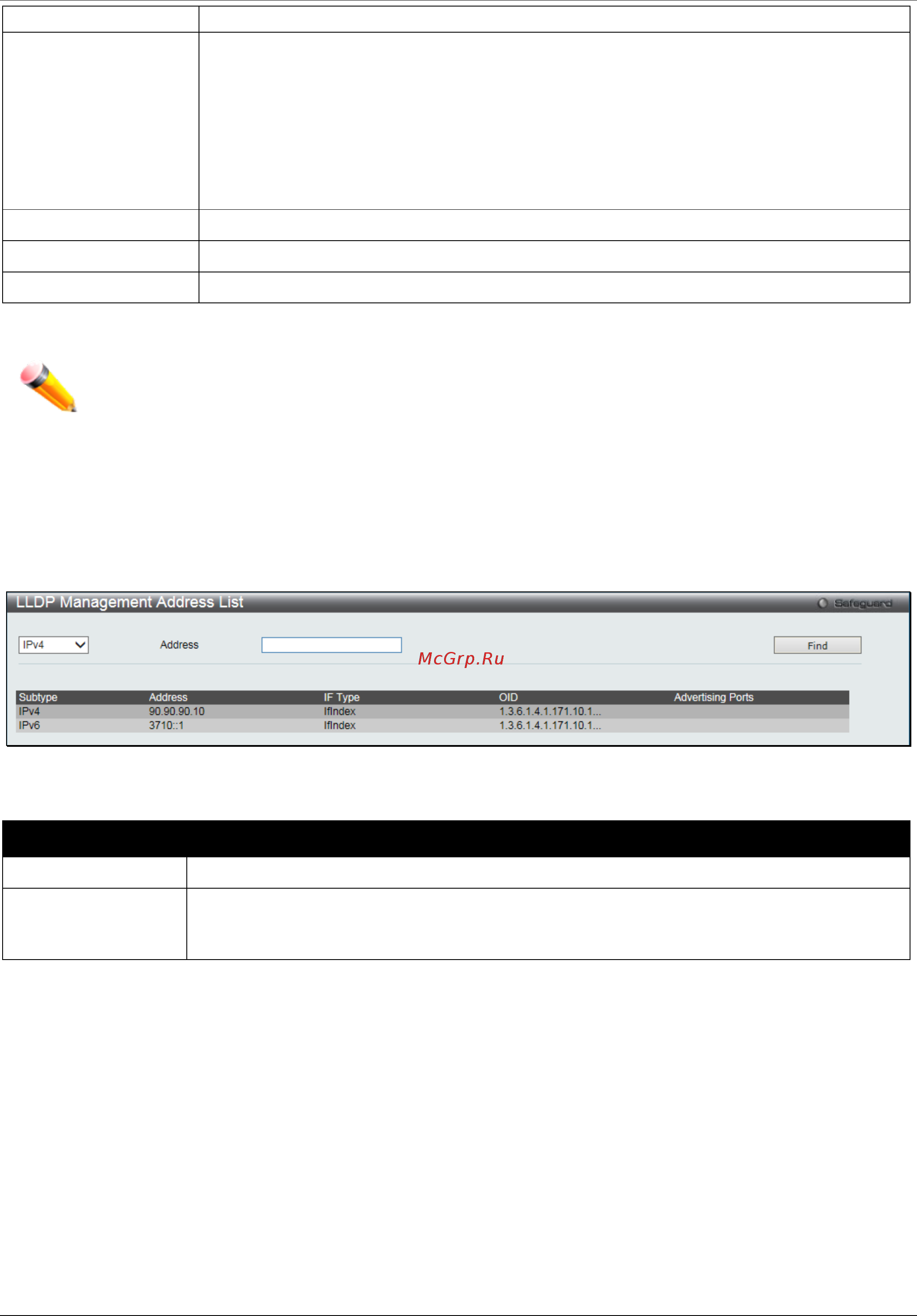 D-Link DGS-1510-28XMP/ME [135/342] Lldp management address list