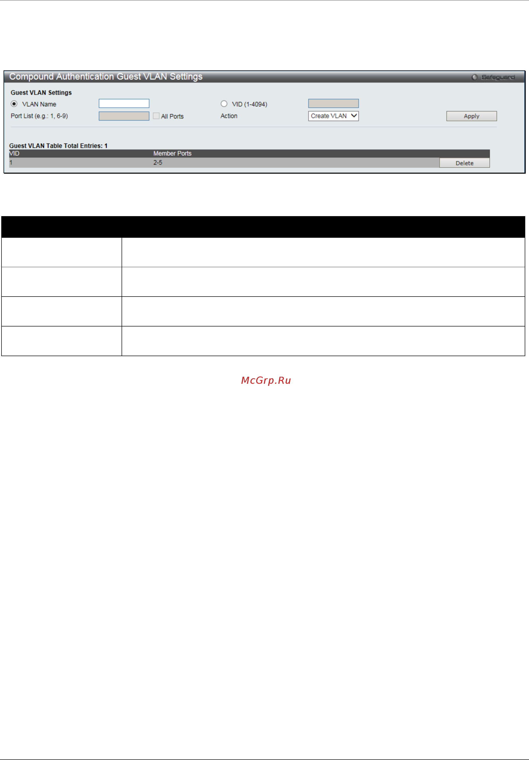 D-Link DGS-1510-28XMP/ME [233/342] Compound authentication guest vlan settings