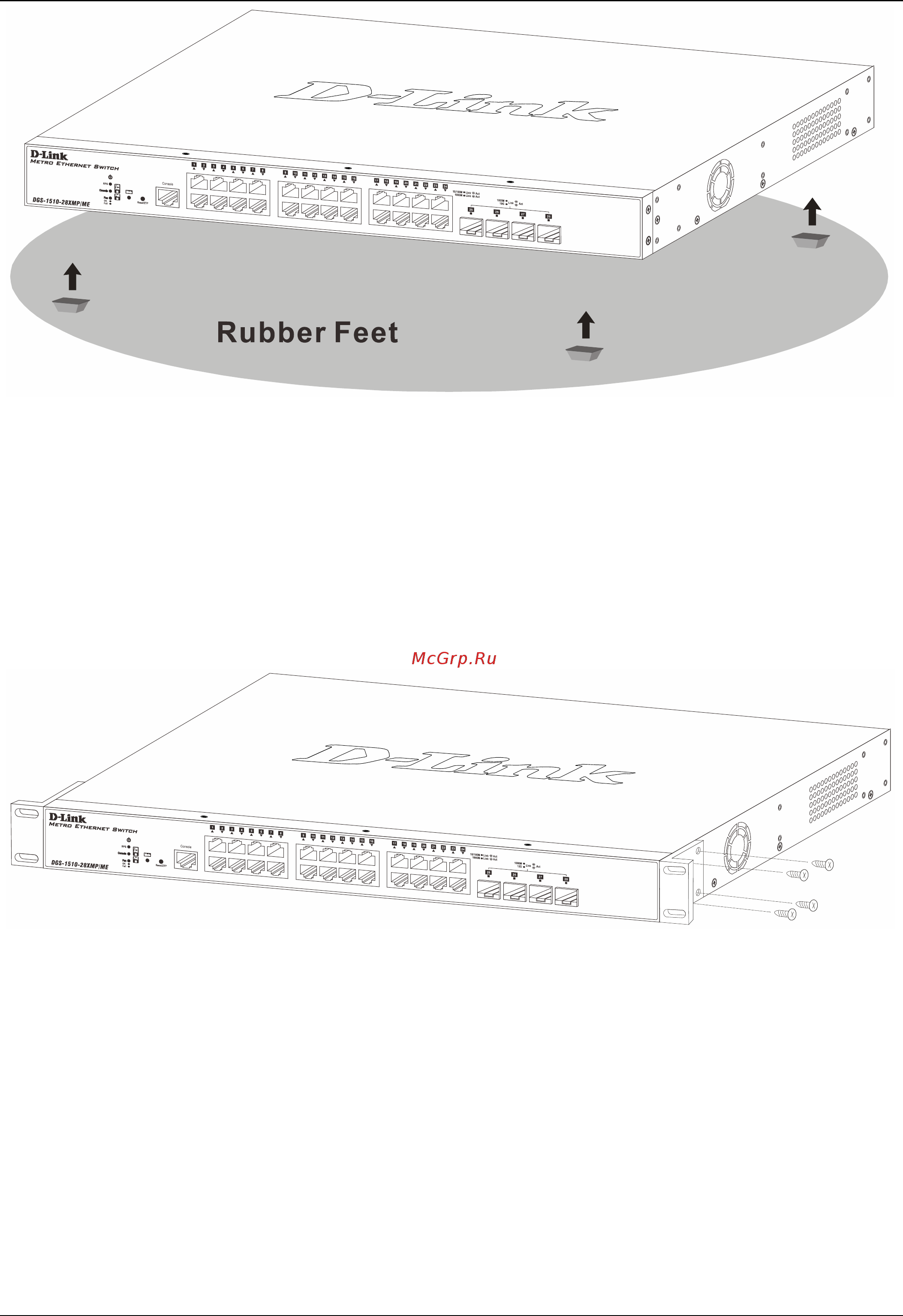 D-Link DGS-1510-10L/ME [23/67] Installing the switch in a standard 19 rack