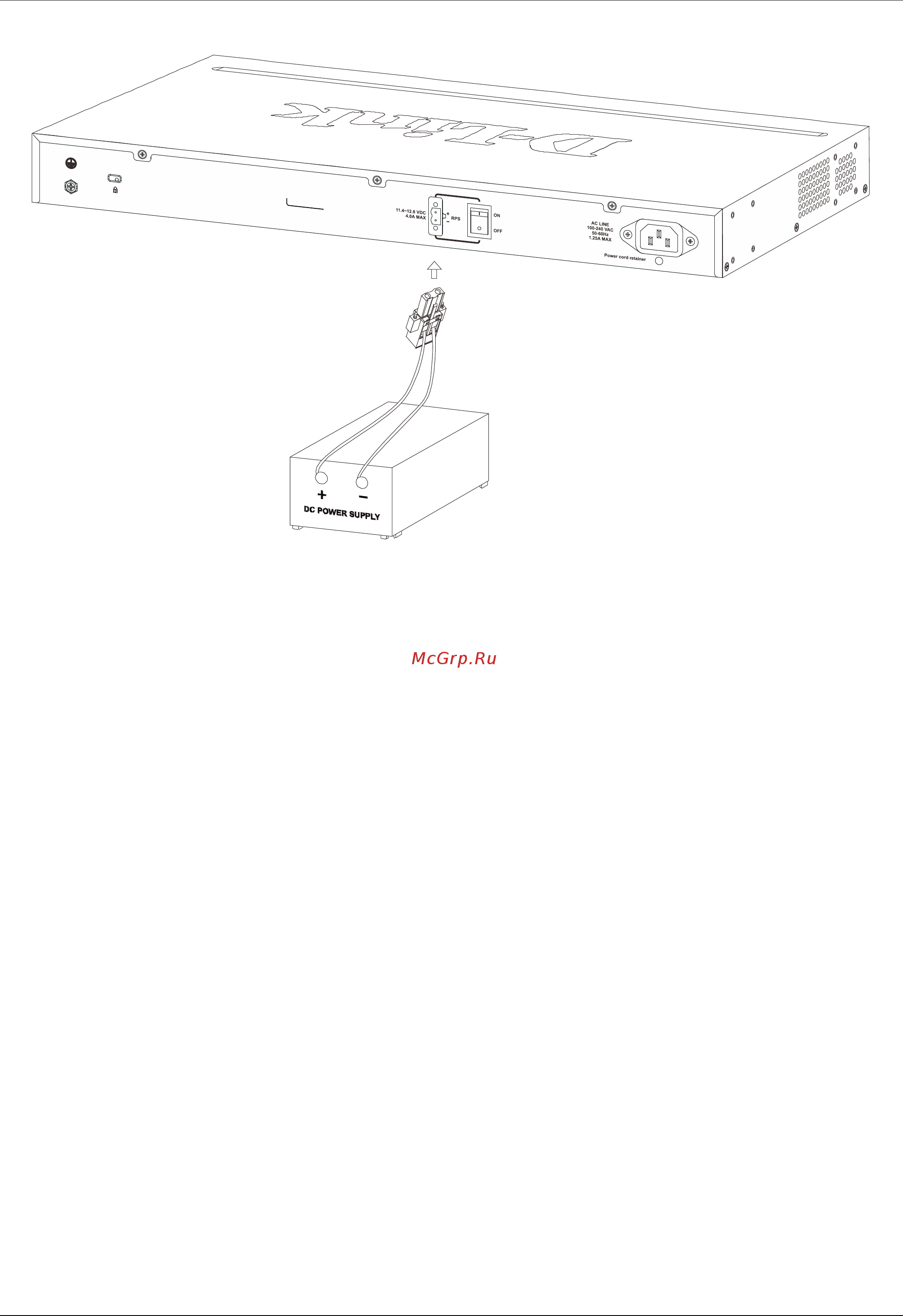 D-Link DGS-3000-28SC [17/45] Installing power cord retainer