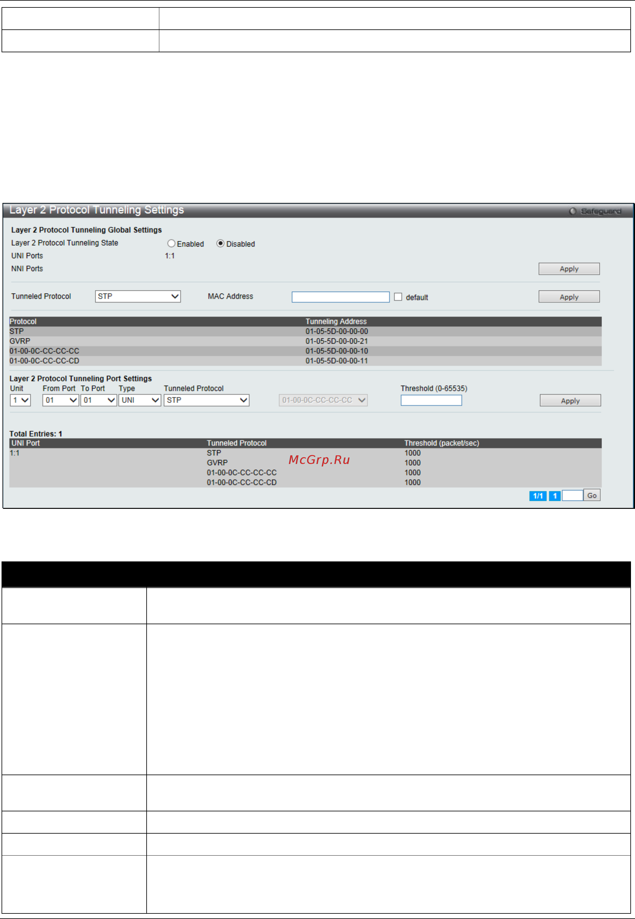 D-Link DGS-3000-28SC [106/444] Layer 2 protocol tunneling settings