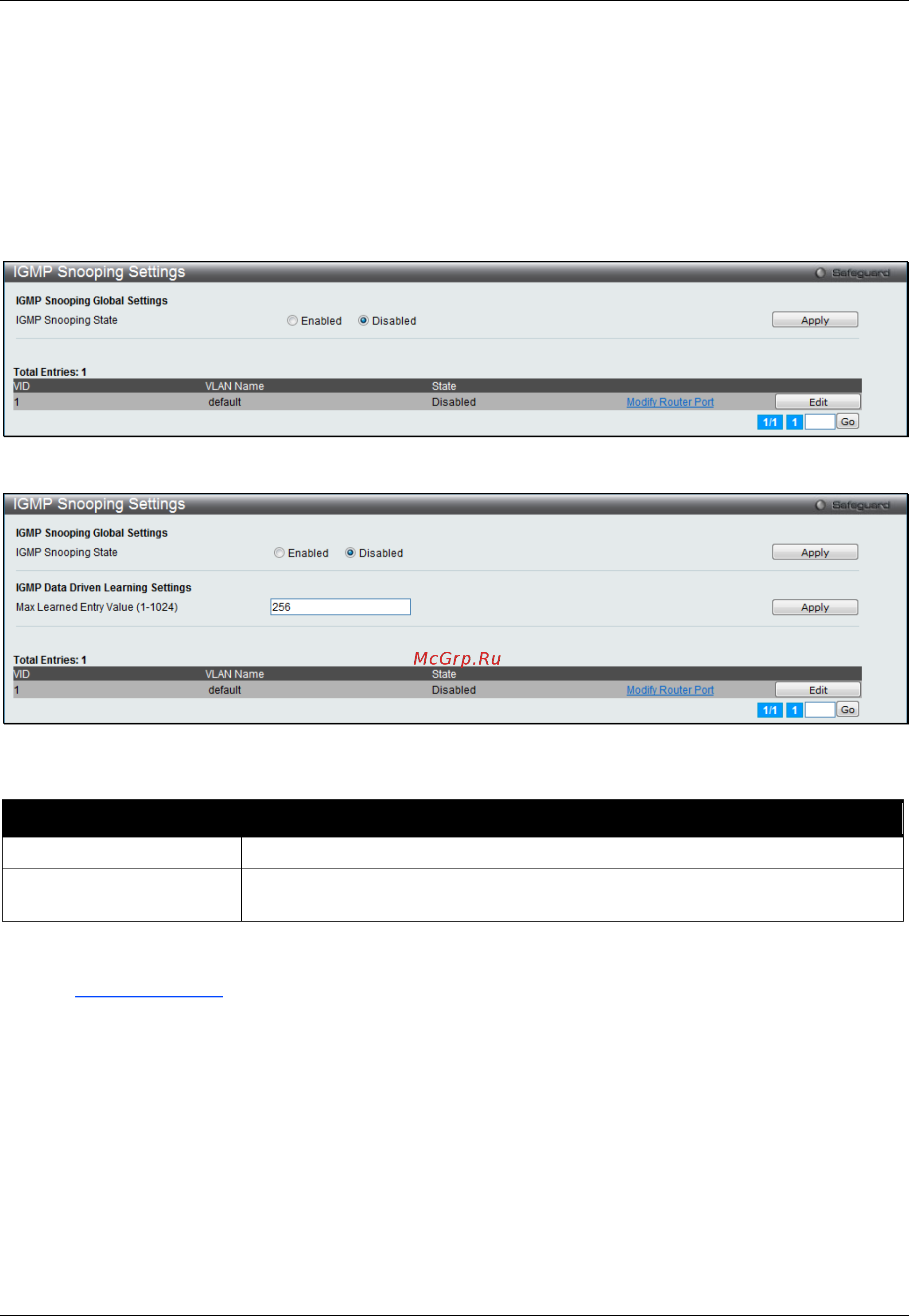 D-Link DGS-3120-24TC/*RI [127/509] Igmp snooping settings