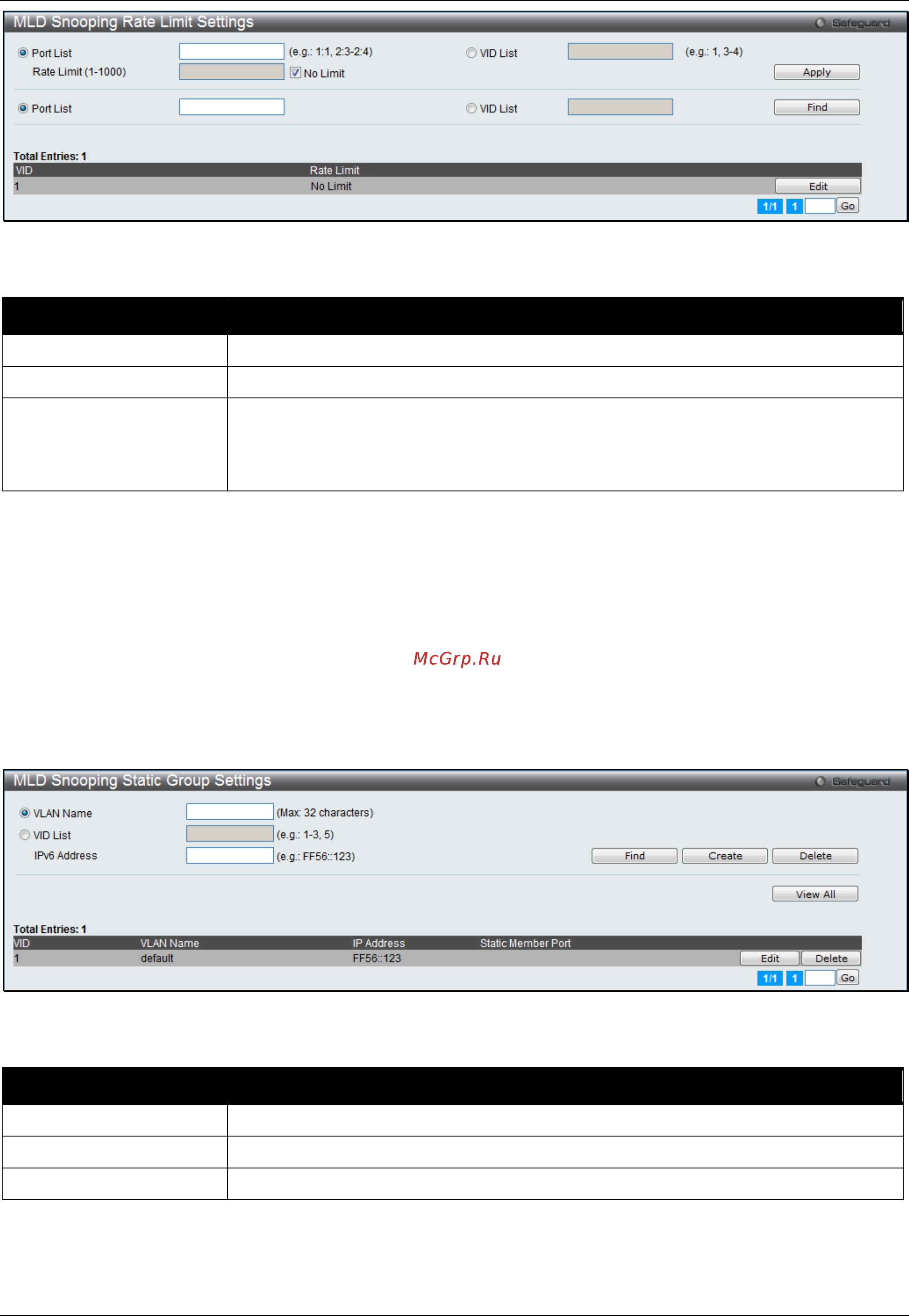D-Link DGS-3120-24TC/*RI [141/509] Mld snooping static group settings