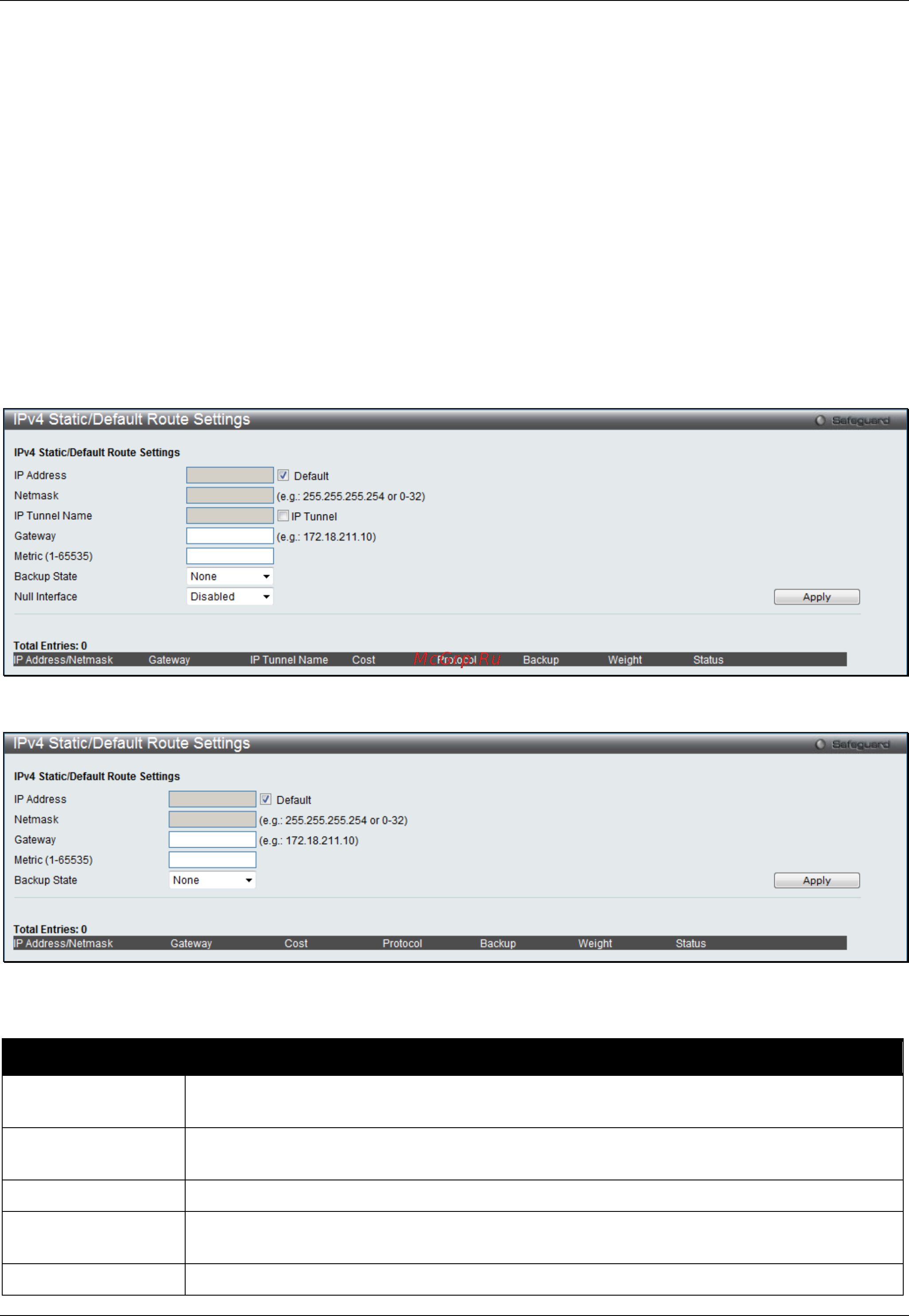 D-Link DGS-3120-24PC/*RI [174/509] Ipv4 static default route settings ri and ei mode only