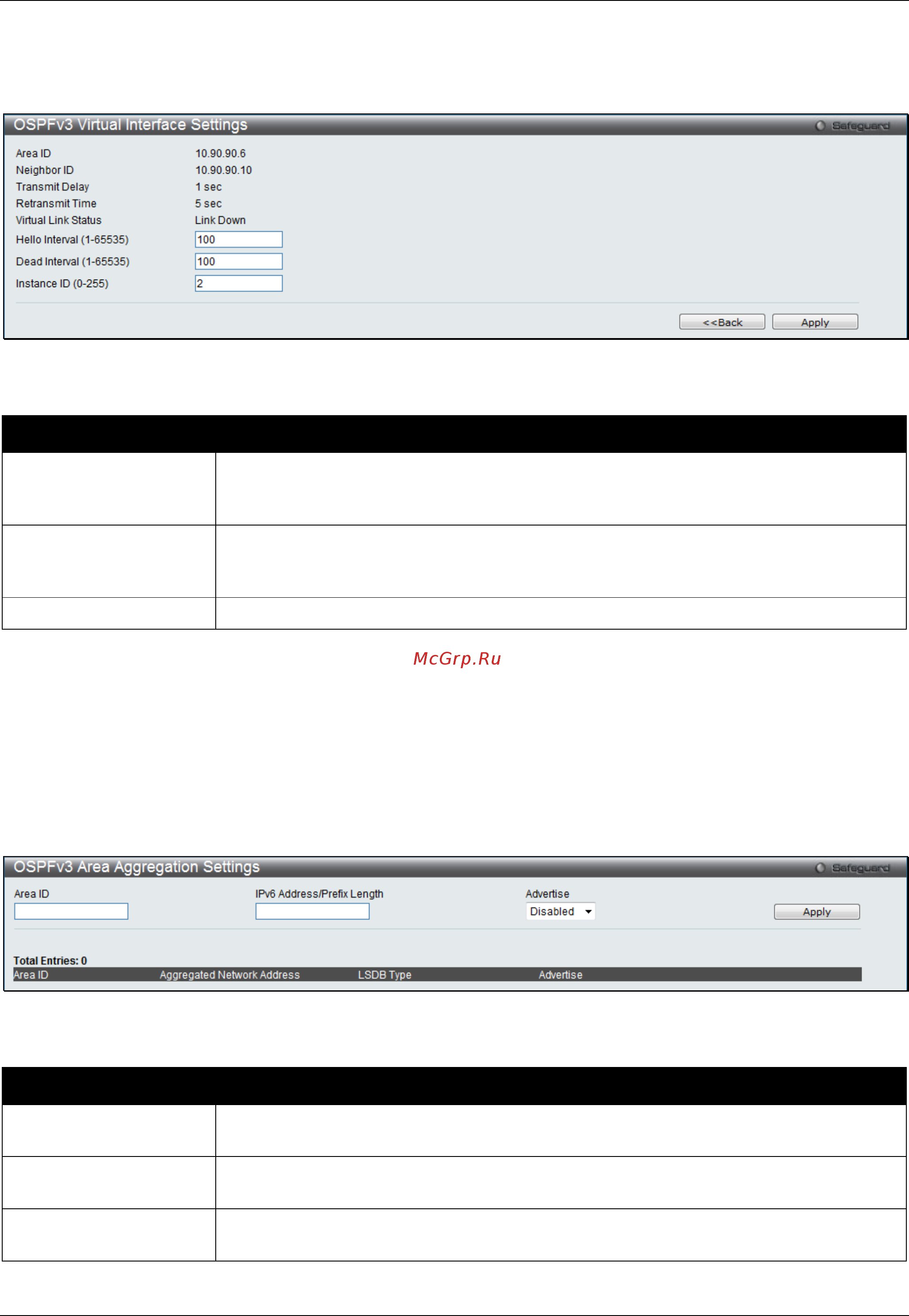 D-Link DGS-3120-24PC/*RI [219/509] Ospfv3 area aggregation settings
