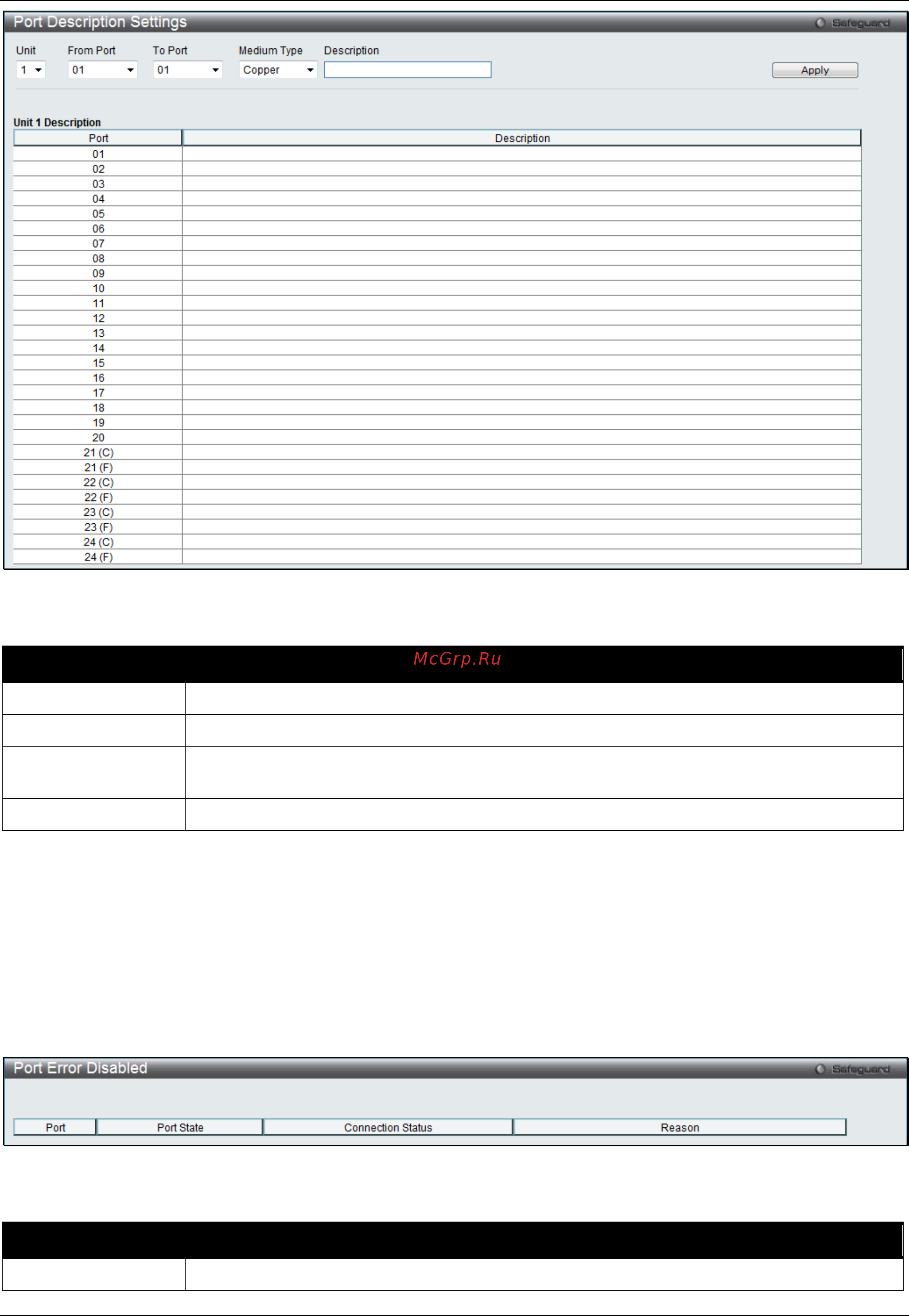 D-Link DGS-3120-48PC/*RI [28/509] Port error disabled