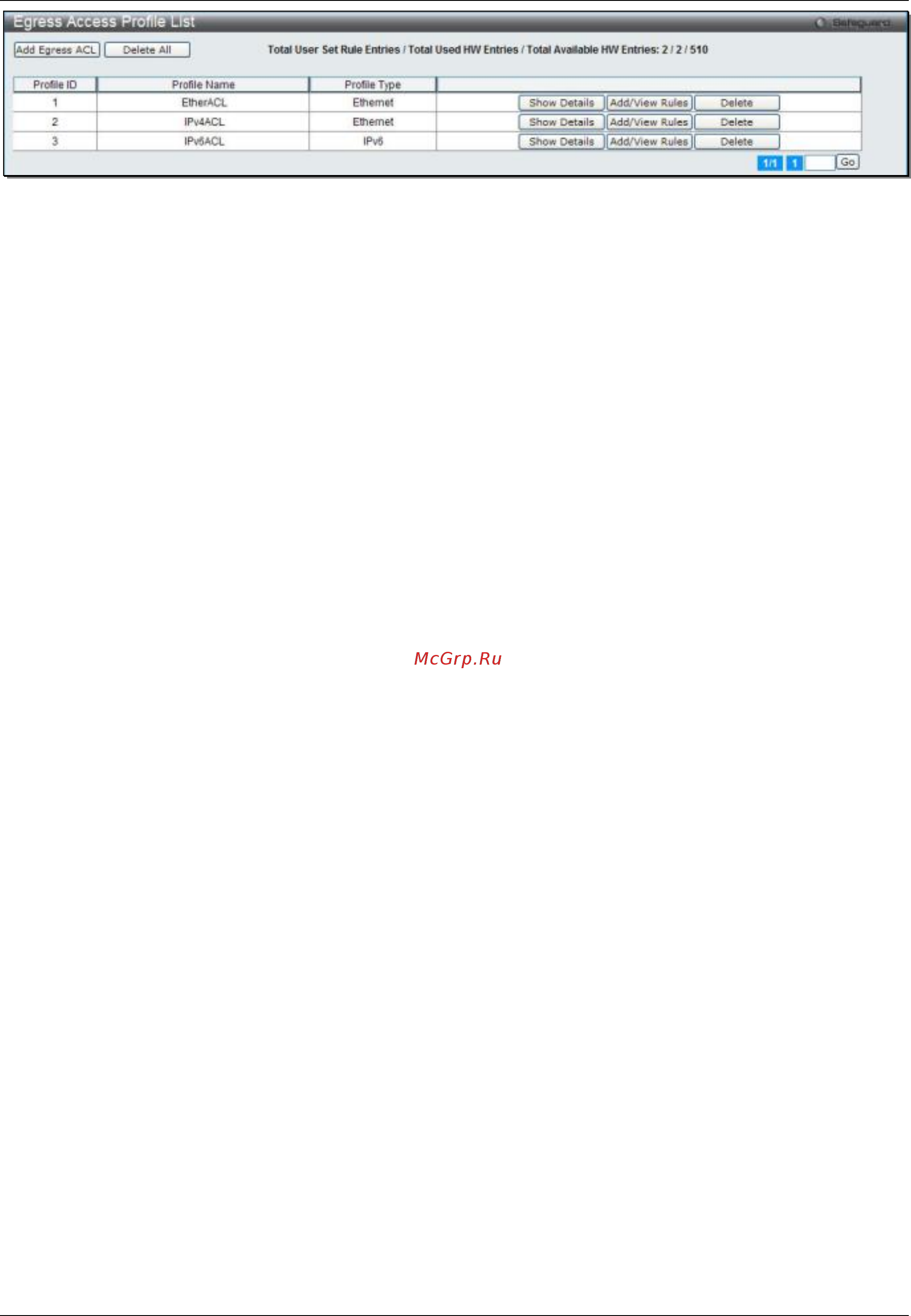 D-Link DGS-3120-24SC/*EI [315/509] Add an ethernet acl profile