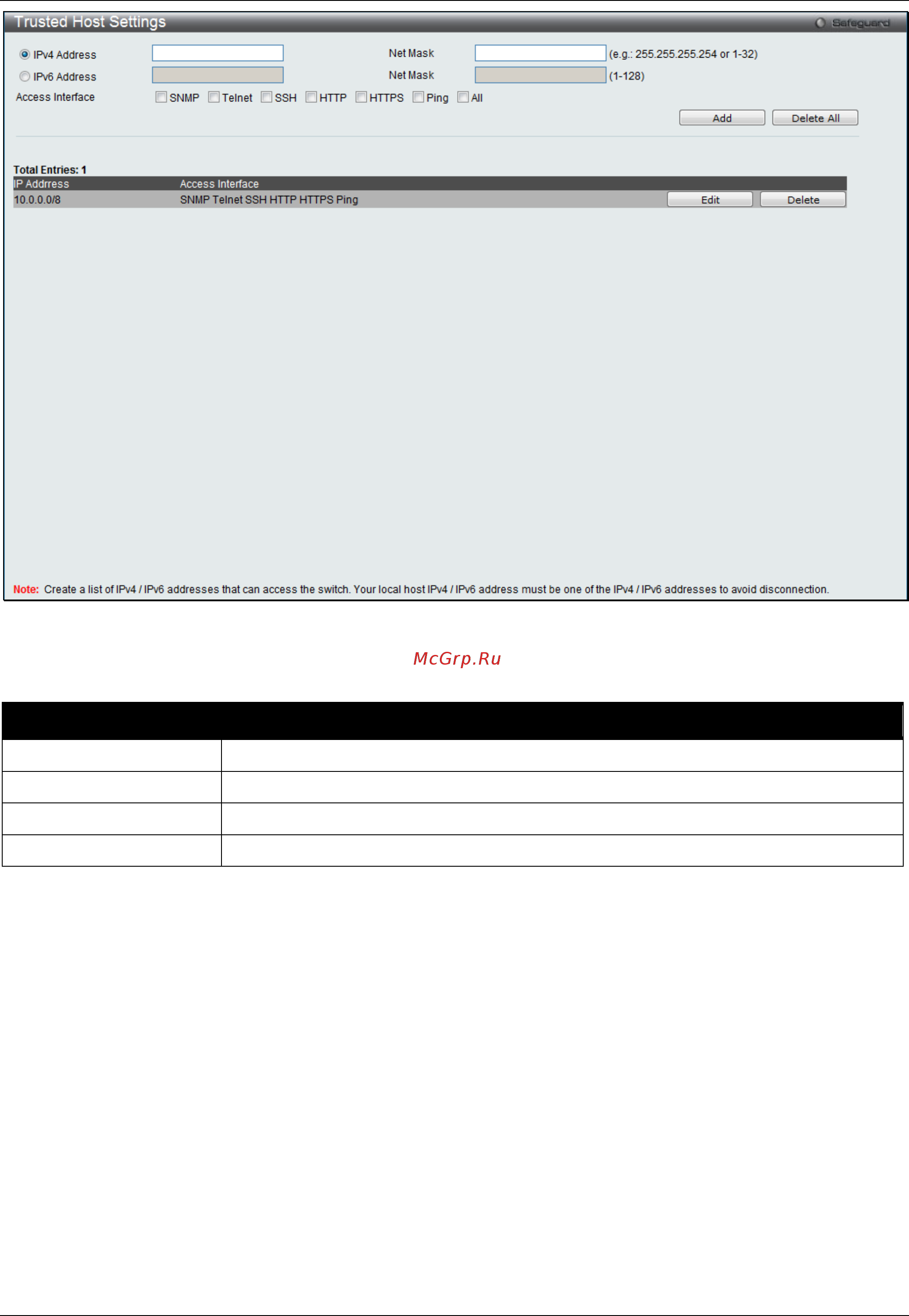 D-Link DGS-3120-24TC/*RI [405/509] Safeguard engine settings