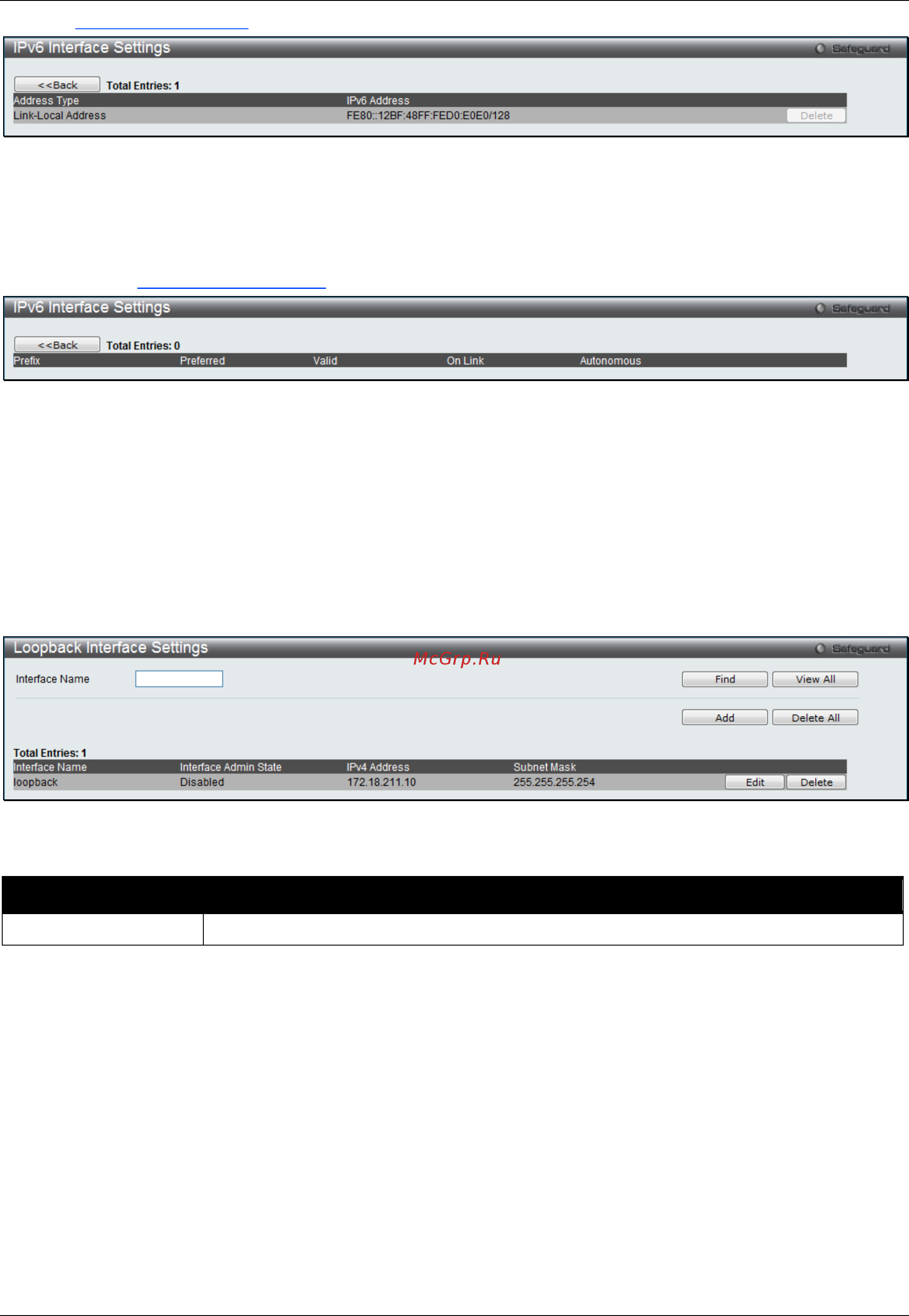 D-Link DGS-3120-24PC/*RI [57/509] Loopback interface settings ri mode only