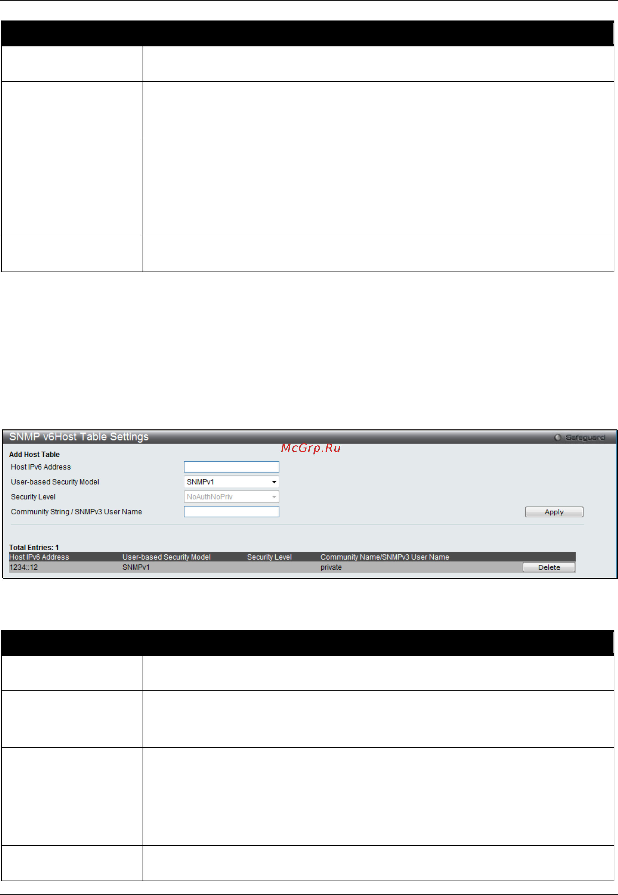 D-Link DGS-3120-24PC/*RI [77/509] Snmp v6host table settings