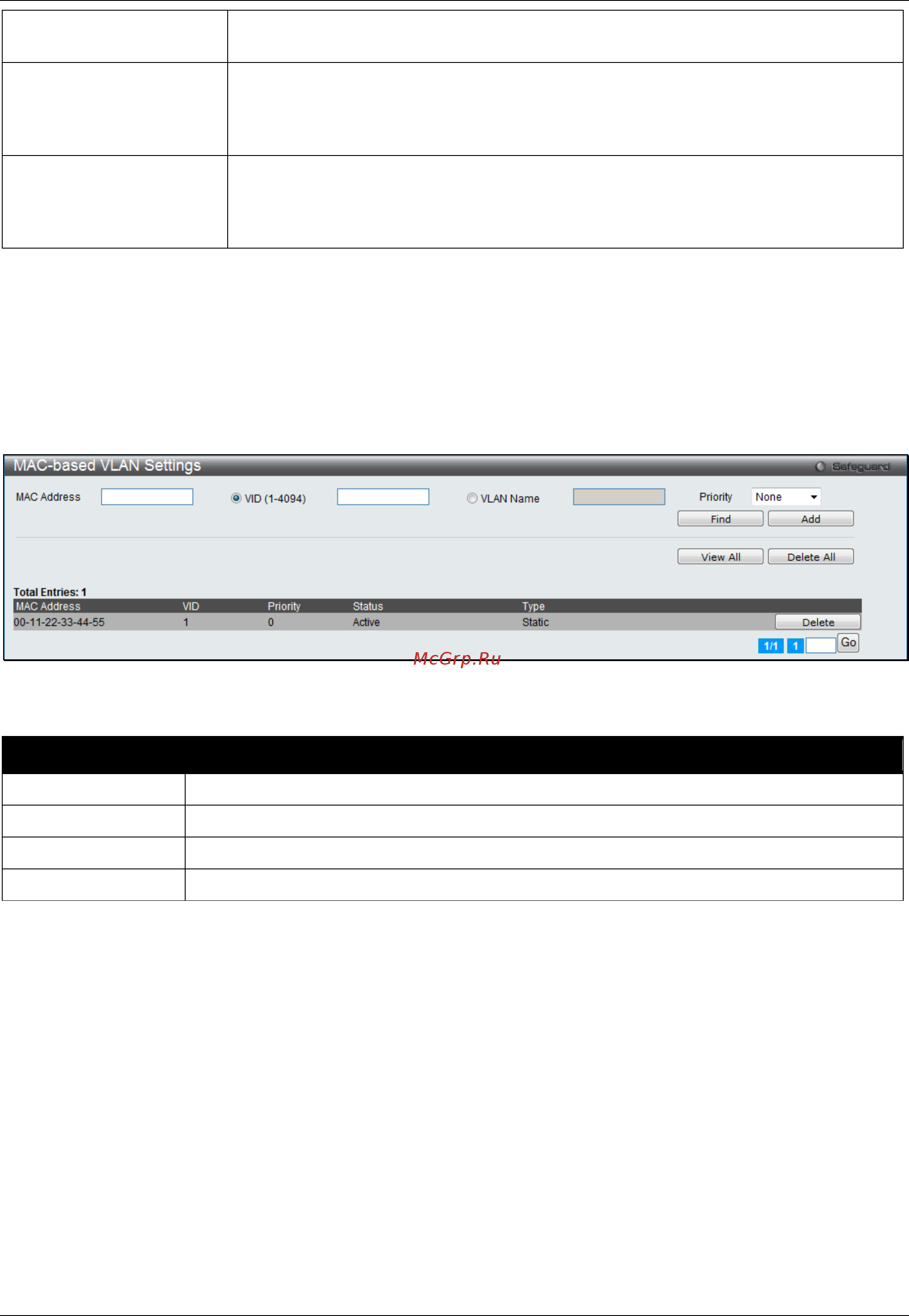 D-Link DGS-3120-24PC/*RI [96/509] Mac based vlan settings