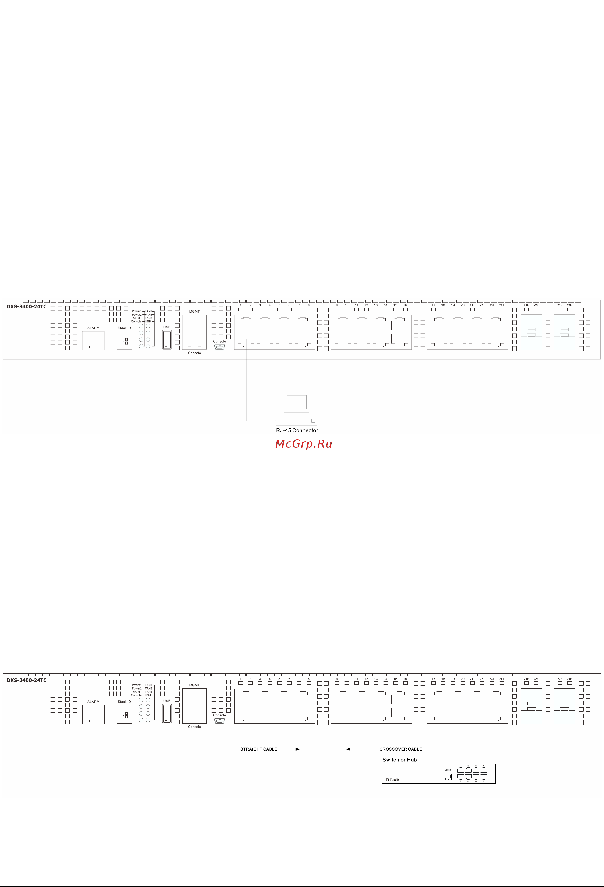 D-Link DXS-3400-24SC [23/61] Switch to an end node