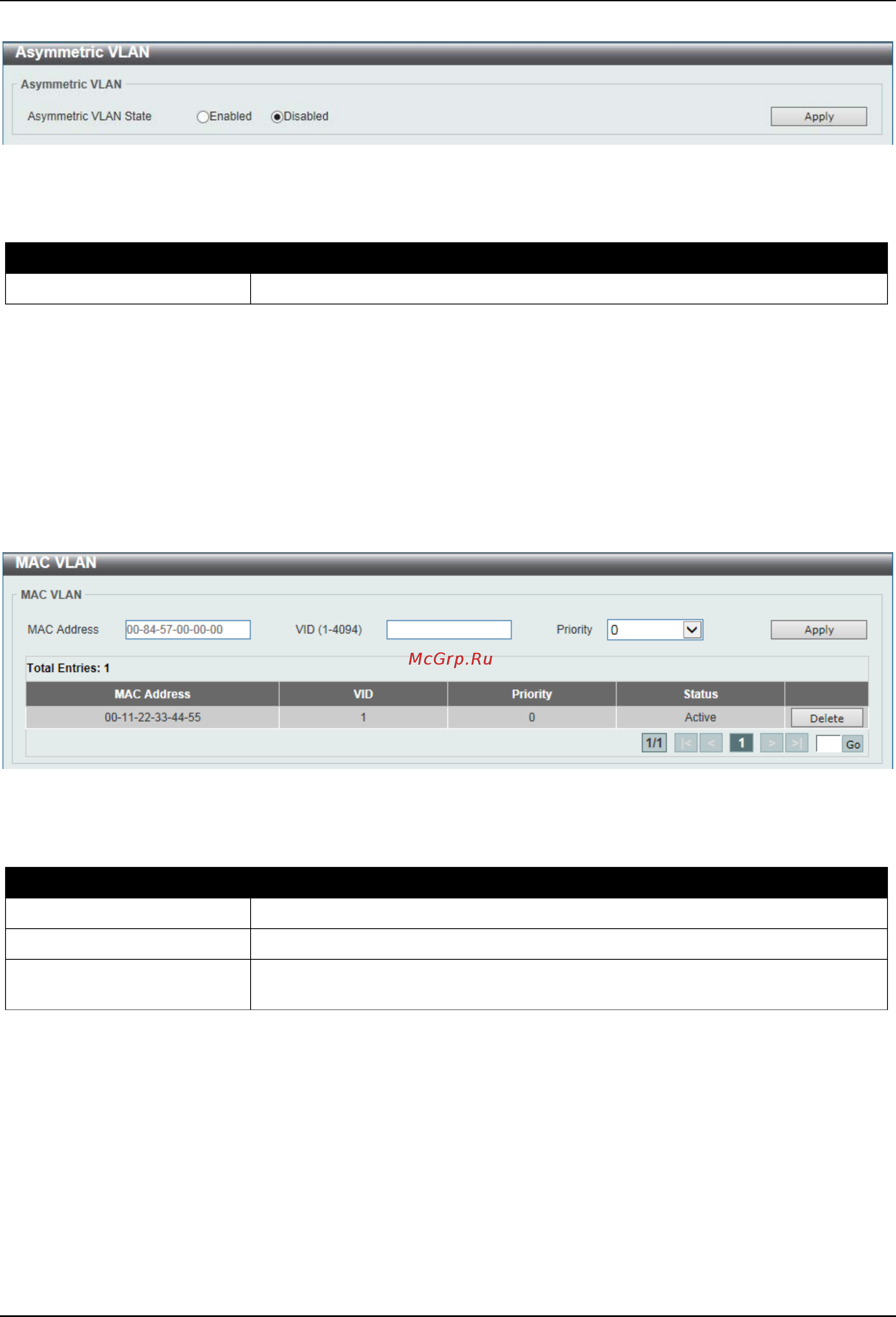D-Link DGS-3630-28SC [156/742] Mac vlan