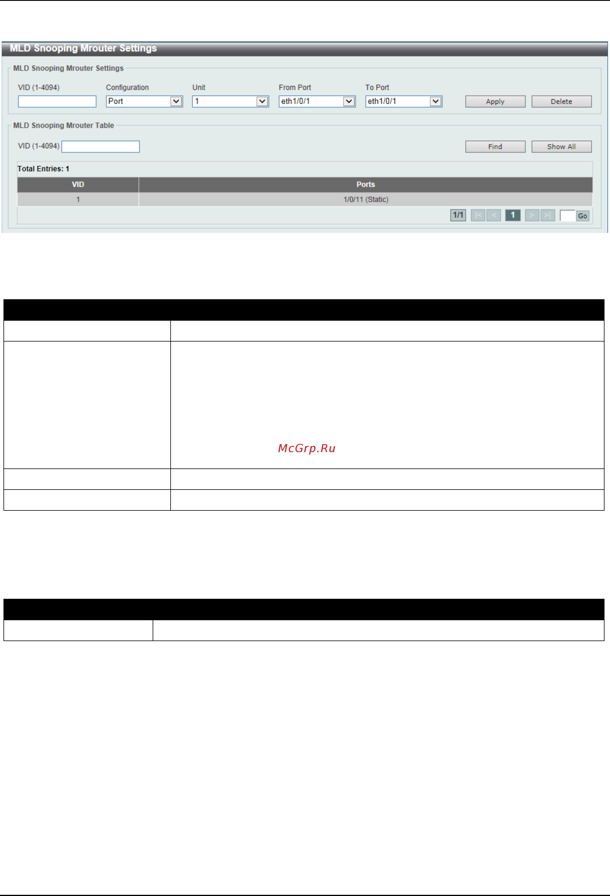 D-Link DGS-3630-28SC [220/742] Mld snooping statistics settings