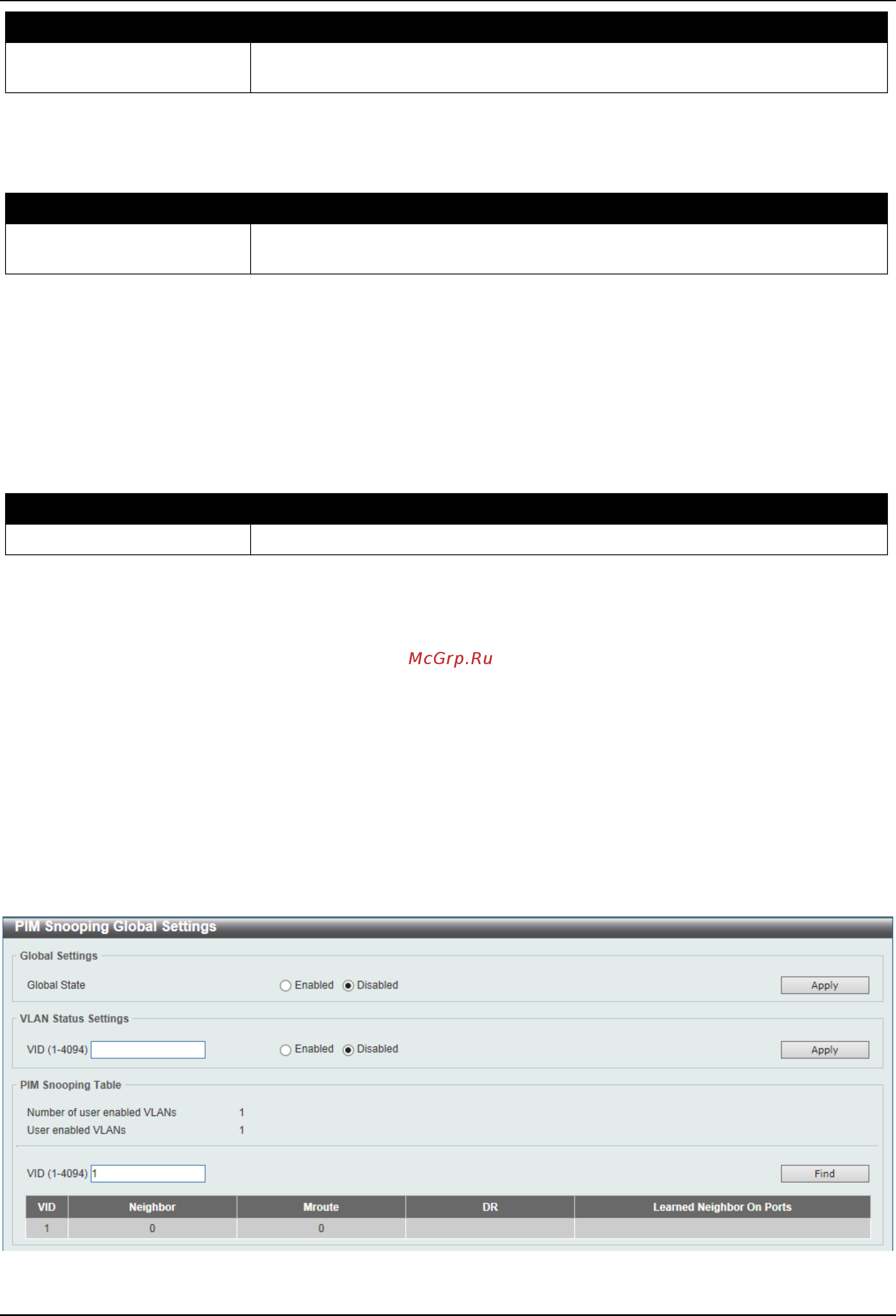 D-Link DGS-3630-28SC [226/742] Pim snooping global settings