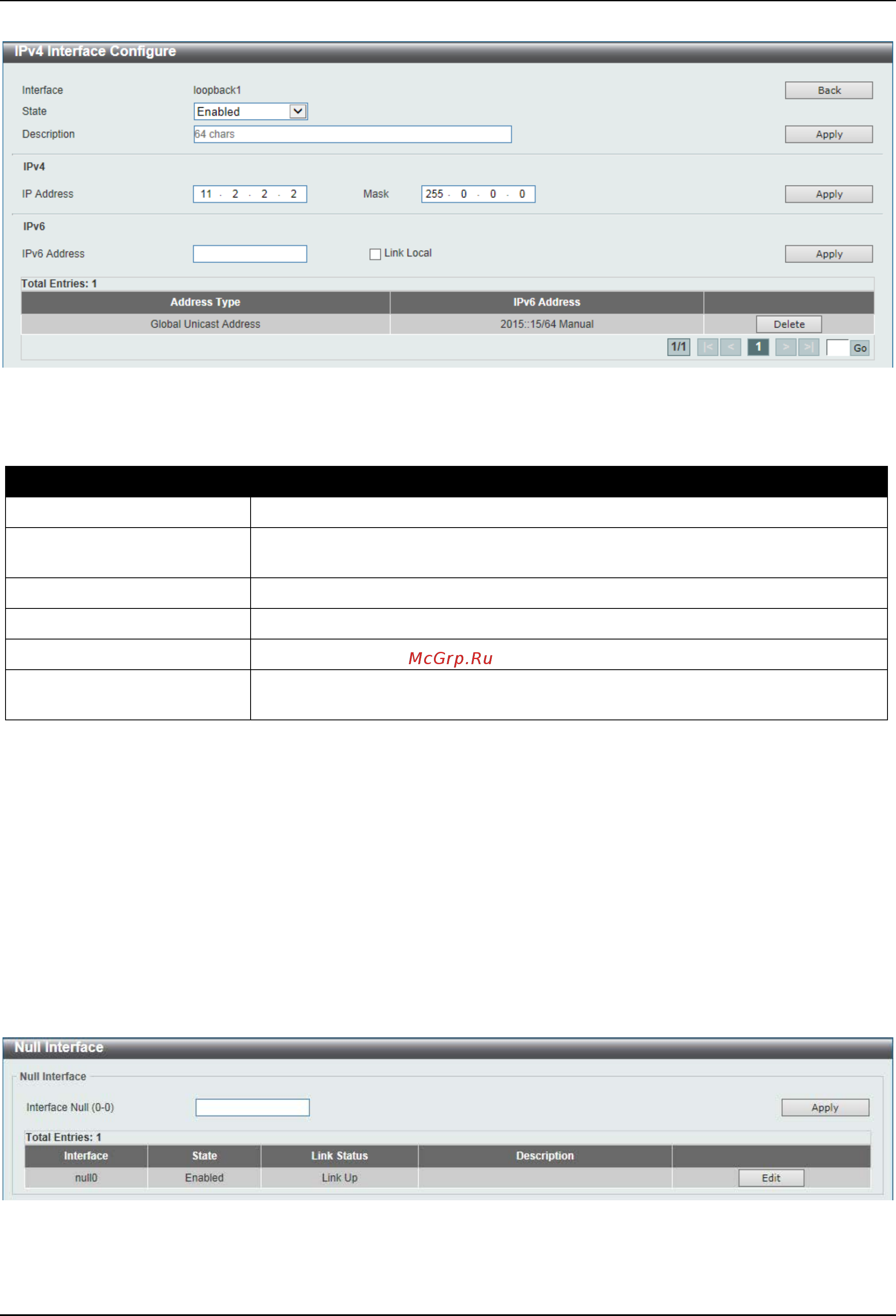 D-Link DGS-3630-28SC [253/742] Null interface