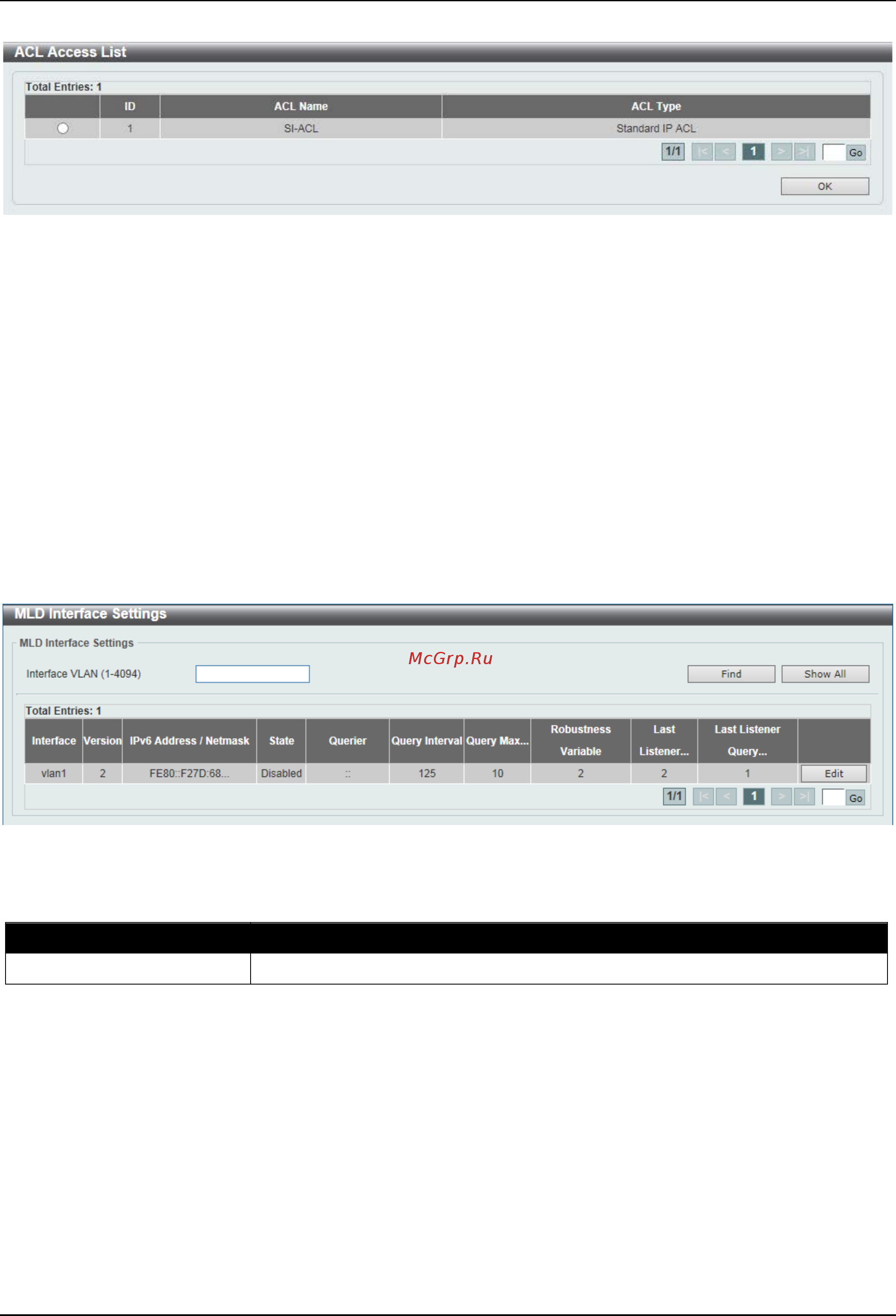 D-Link DGS-3630-28SC [312/742] Mld interface settings
