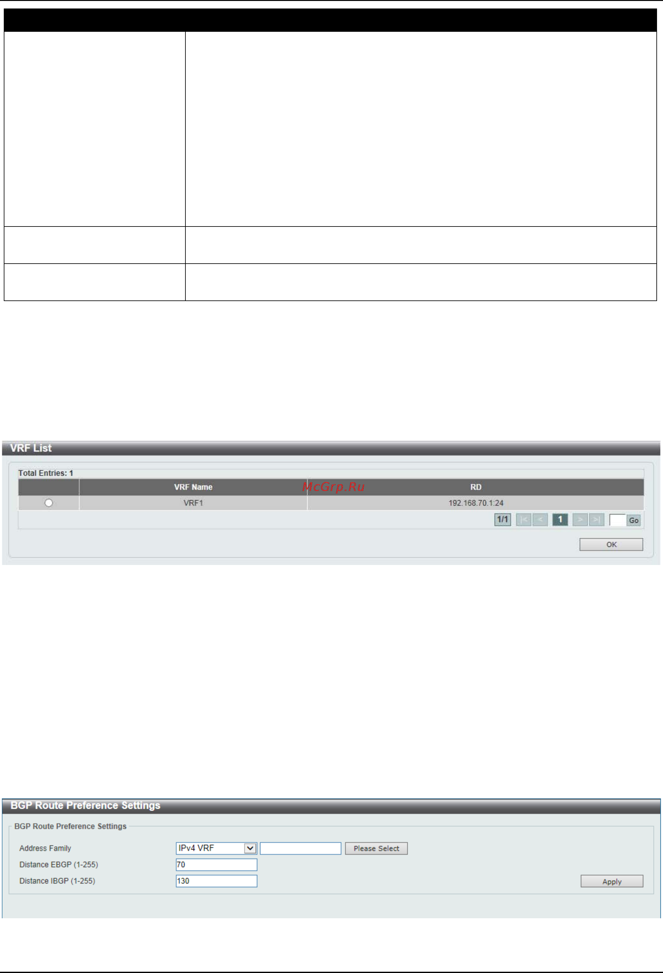 D-Link DGS-3630-28SC [371/742] Bgp route preference settings