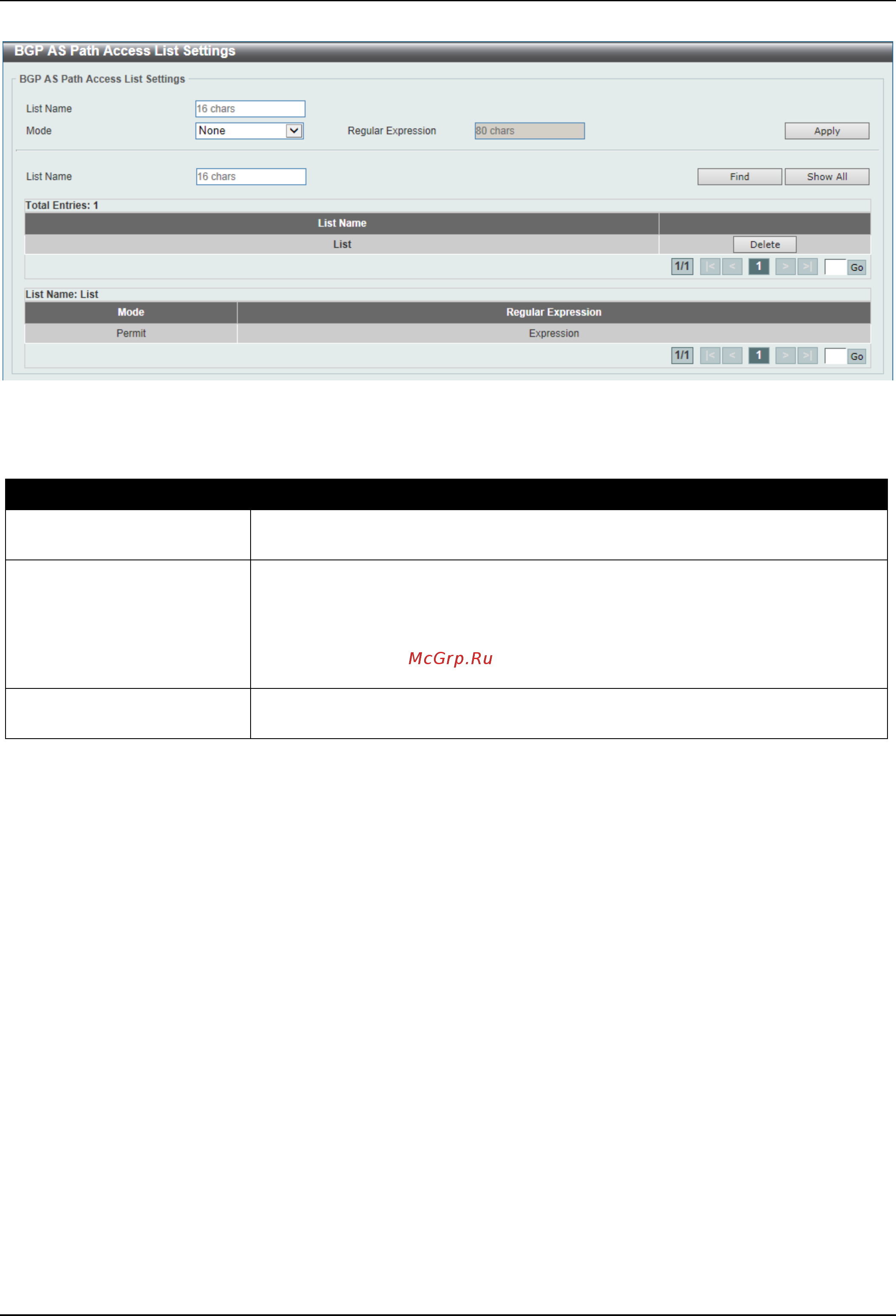 D-Link DGS-3630-28SC [379/742] Bgp community list settings