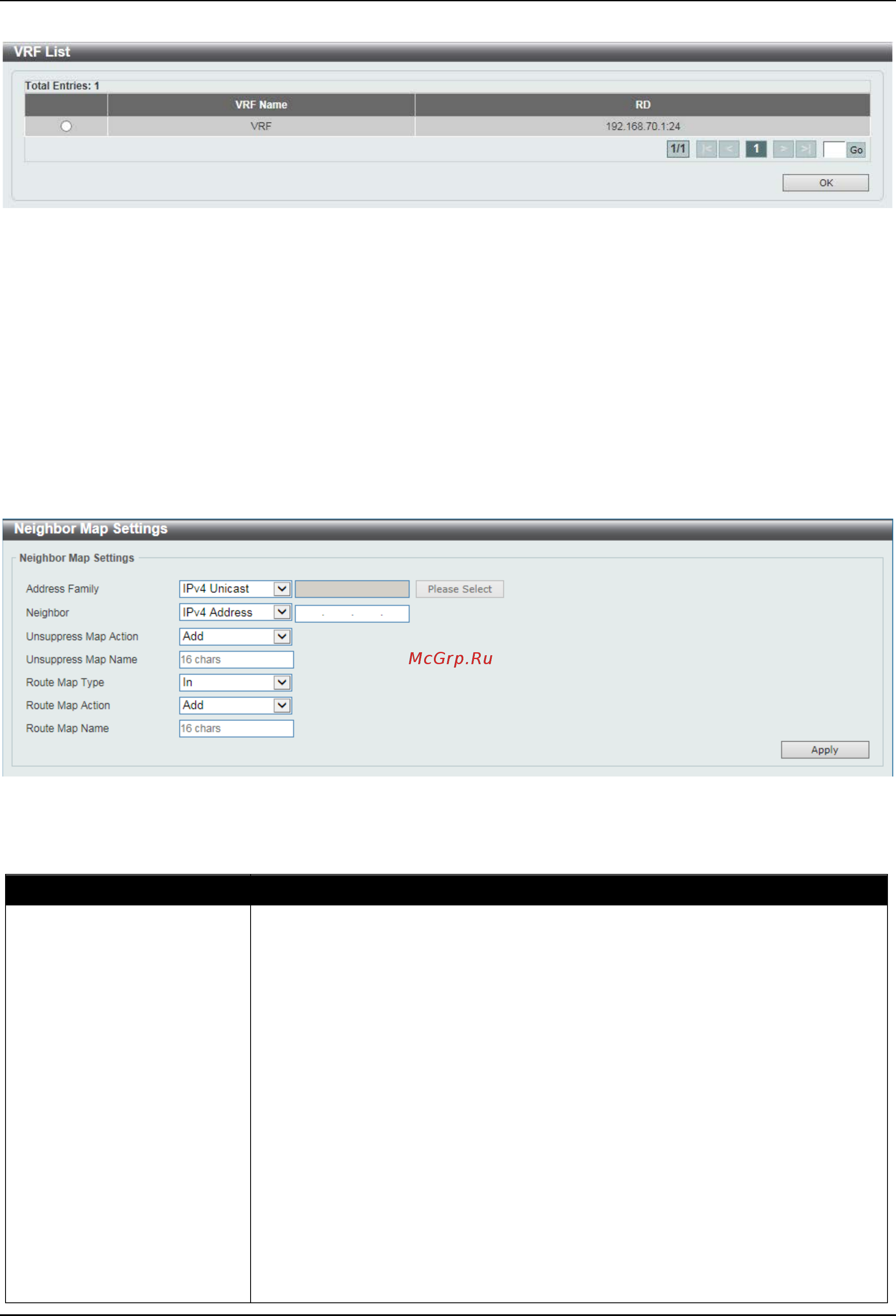 D-Link DGS-3630-28SC [394/742] Neighbor map settings