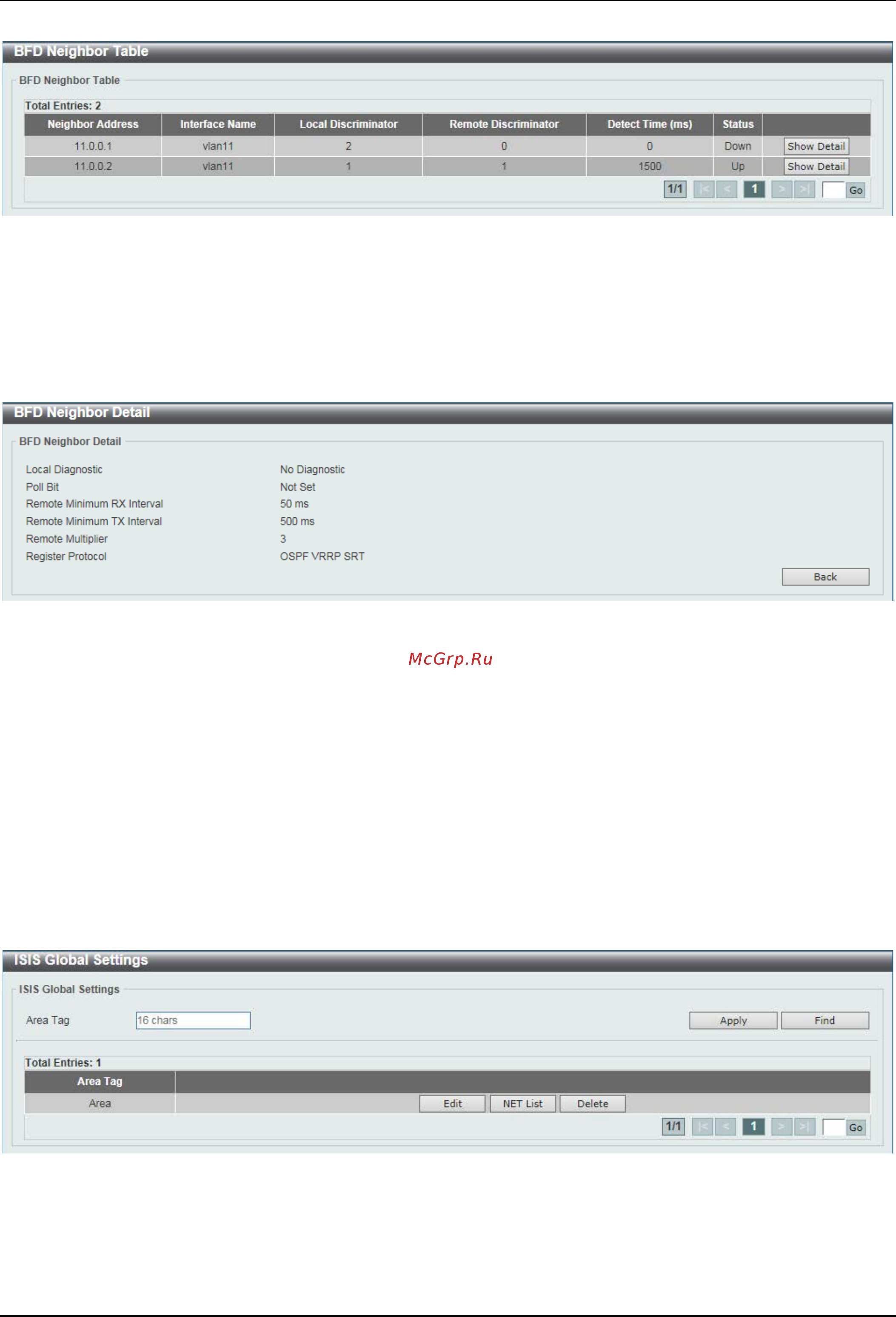 D-Link DGS-3630-28SC [403/742] Isis global settings